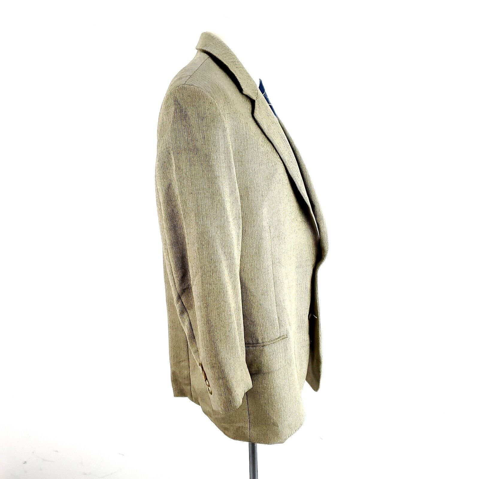 Jos. A. Bank DAMAGED Jos A Bank Silk Camel Hair 2 Button Sport Coat 44R B Size 44R - 8 Thumbnail