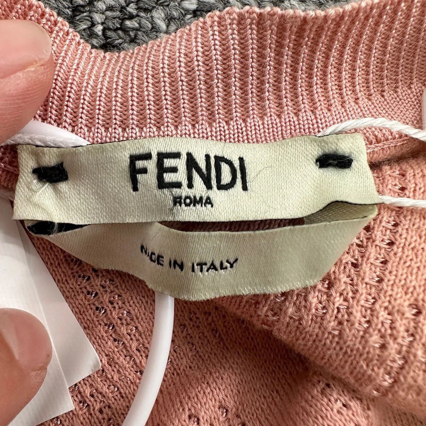 Fendi Fendi Pink Double F Embossed Logo Knit Top. Size XS / US 0-2 / IT 36-38 - 4 Thumbnail
