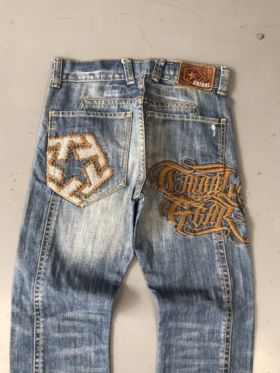 Vintage Vintage tribal embroidered denim Size 28" / US 6 / IT 42 - 4 Thumbnail