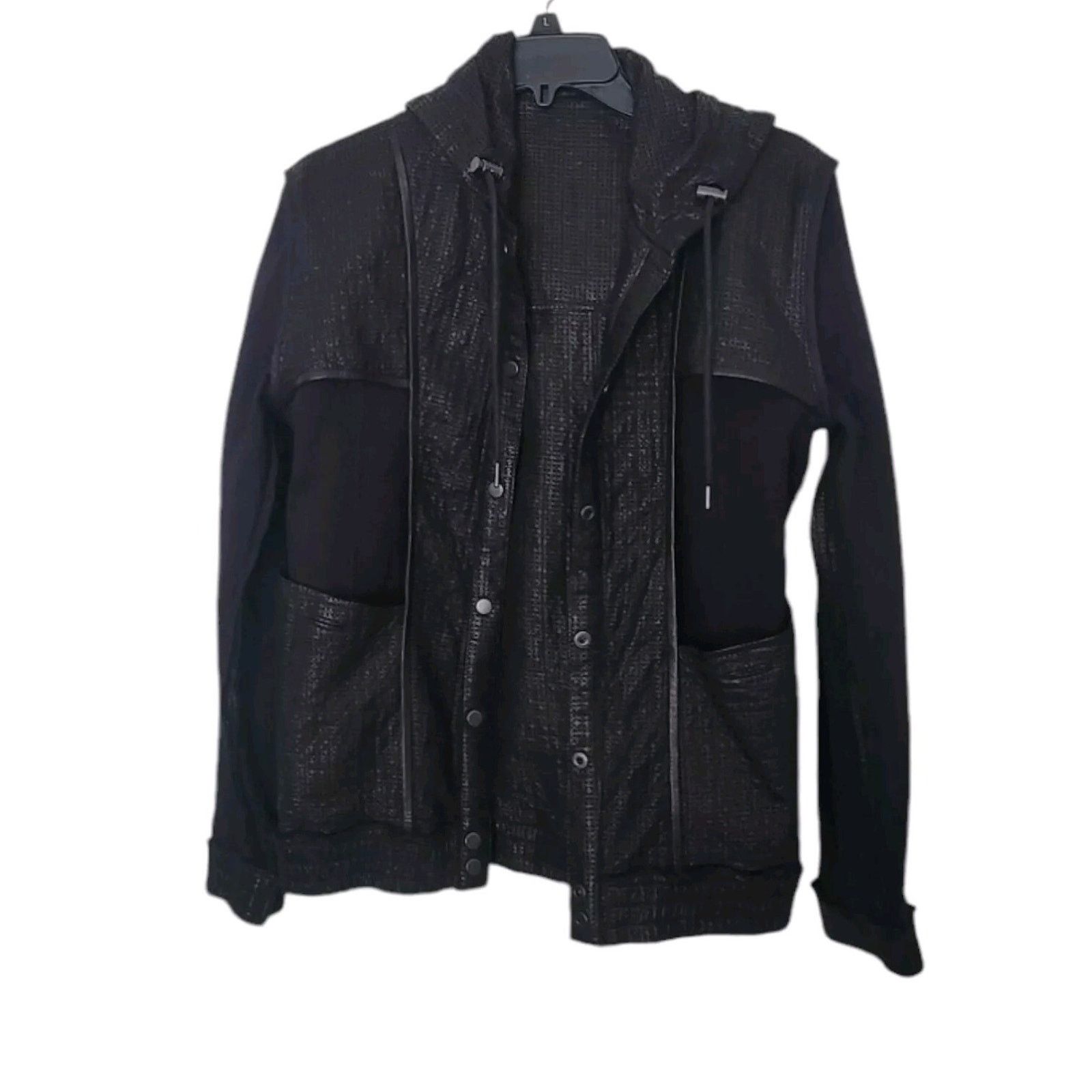 Other Hide Perforated Leather Women Jacket With Hood Size M Size M / US 6-8 / IT 42-44 - 3 Thumbnail
