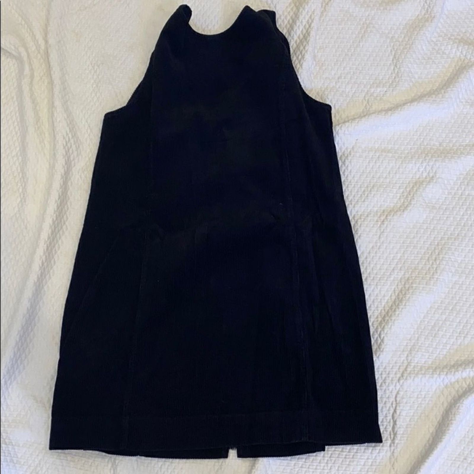 BP. BP Corduroy Feel Black Zip-Front Sleeveless Dress | Sz L Size L / US 10 / IT 46 - 6 Thumbnail
