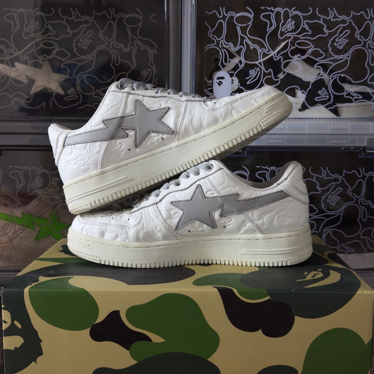 Bape A Bathing Ape Bapesta #3 Line Camo White 2023 Size US 8.5 / EU 41-42 - 5 Thumbnail