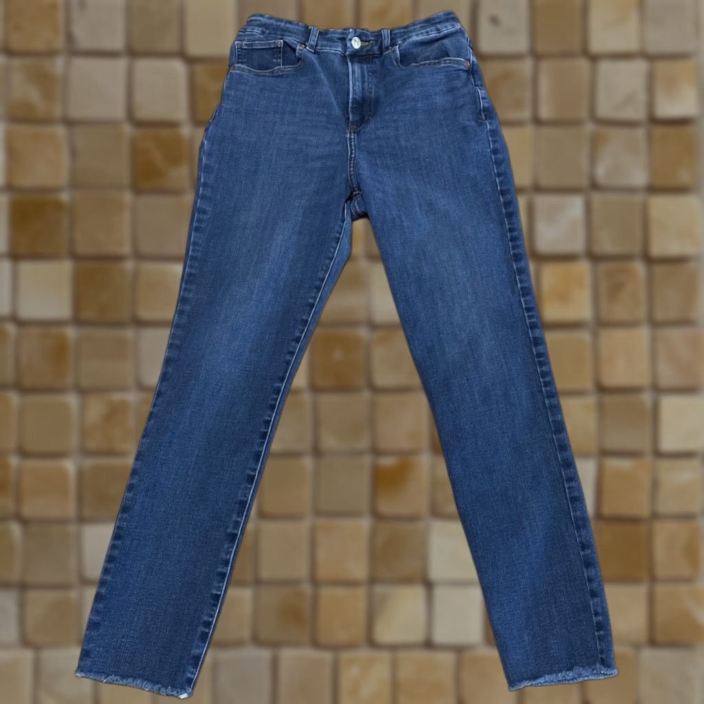 Express Express Skinny High Rise Blue Jeans Womens Medium M 6 8 10 Stretch Size 32" / US 10 / IT 46 - 1 Thumbnail