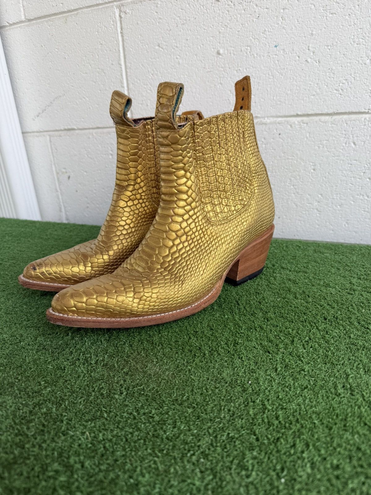Other ps kaufman gold Western Chelsea Ankle Boots Cowboy SZ 7 Size US 7 / IT 37 - 1 Thumbnail