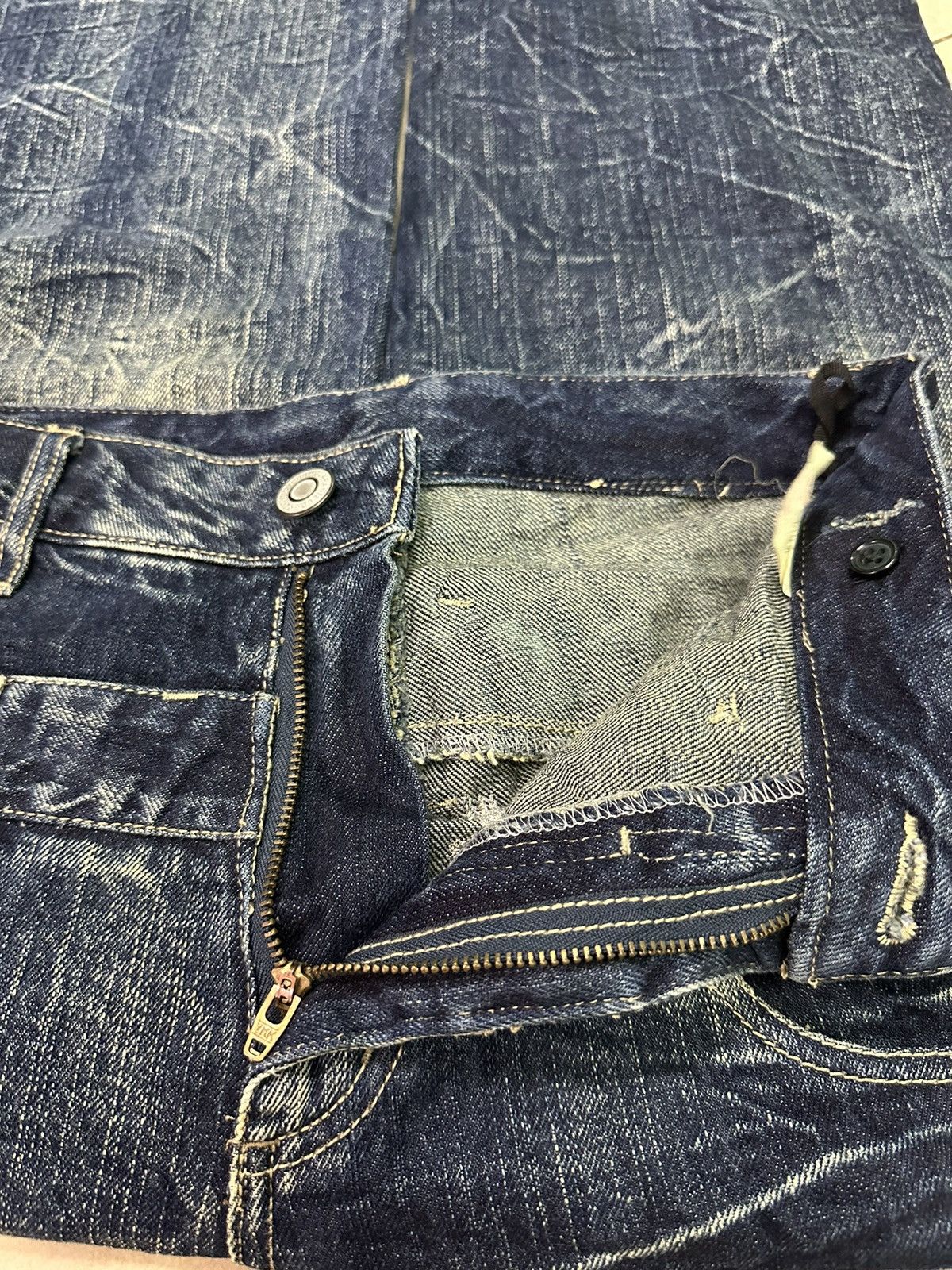 Japanese Brand JAPANESE BRAND BACK&FORTH DOUBLE WAIST JEANS Size US 29 - 8 Thumbnail