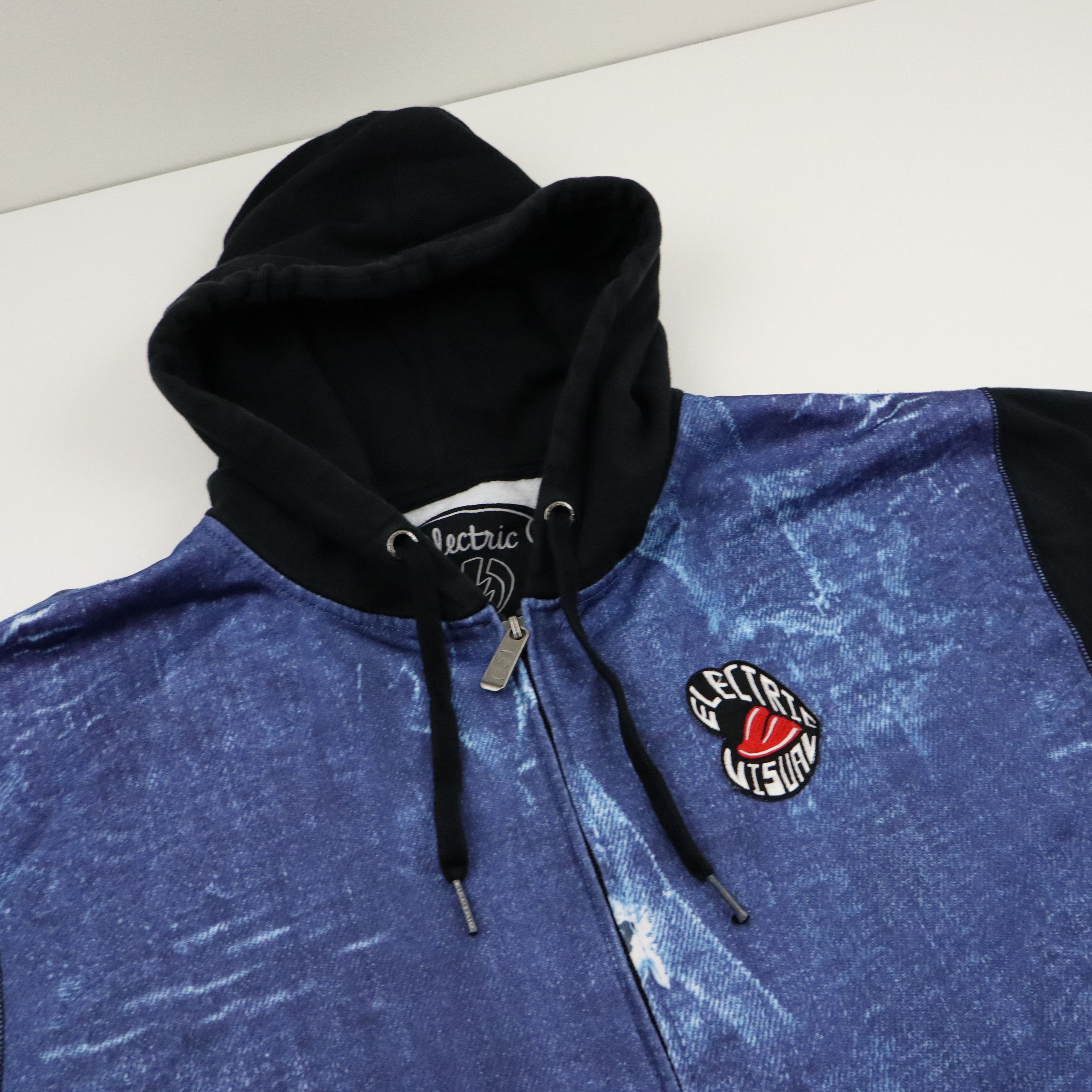 JNCO × Nike Vintage 90s Y2K Streetwear Electric Blue Hoodie Sweatshirt Size US XL / EU 56 / 4 - 3 Thumbnail