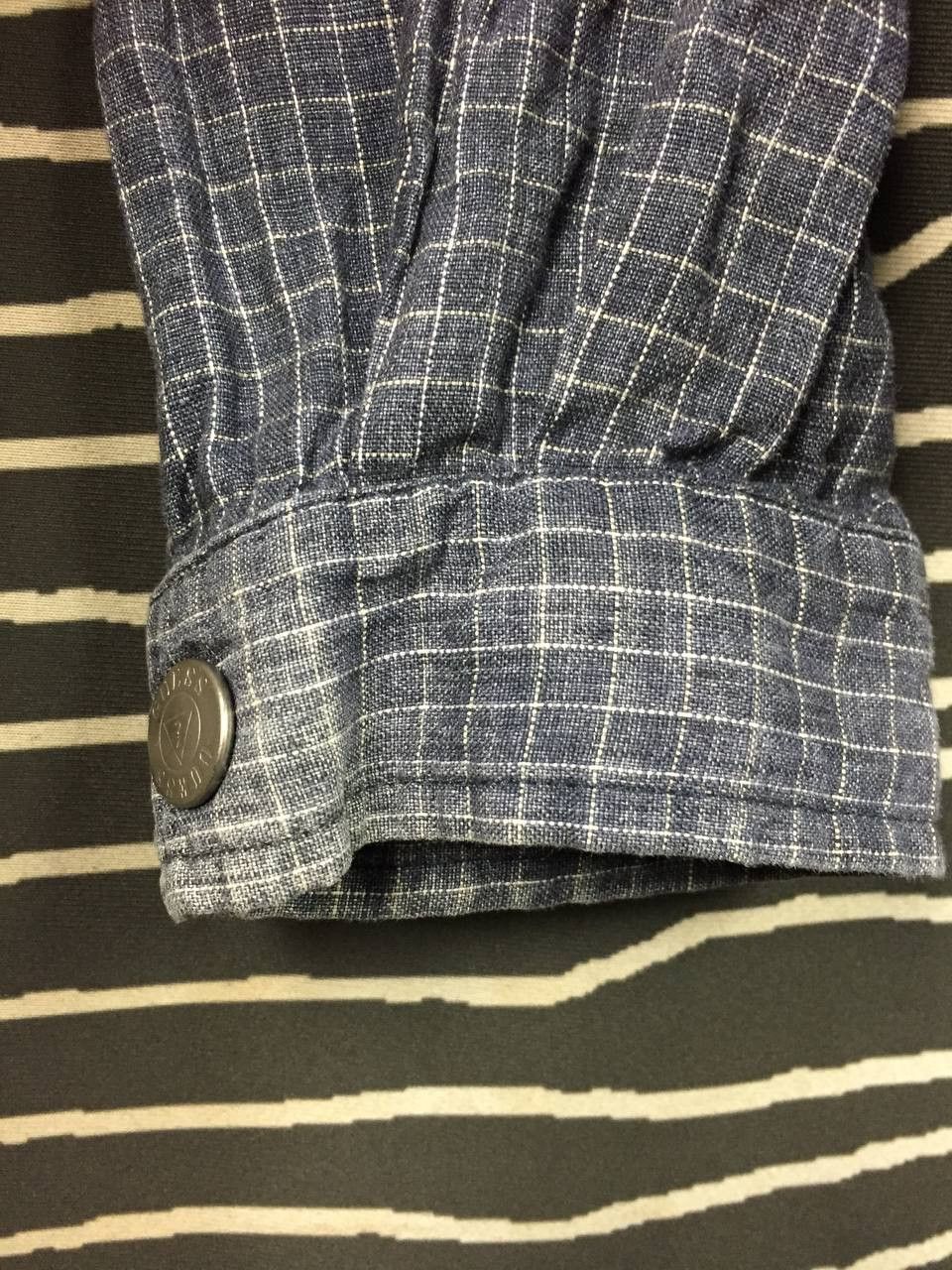 Guess Vtg GUESS Classics Linen Micro-Check Full Zip Shirt Jacket Size US L / EU 52-54 / 3 - 9 Thumbnail