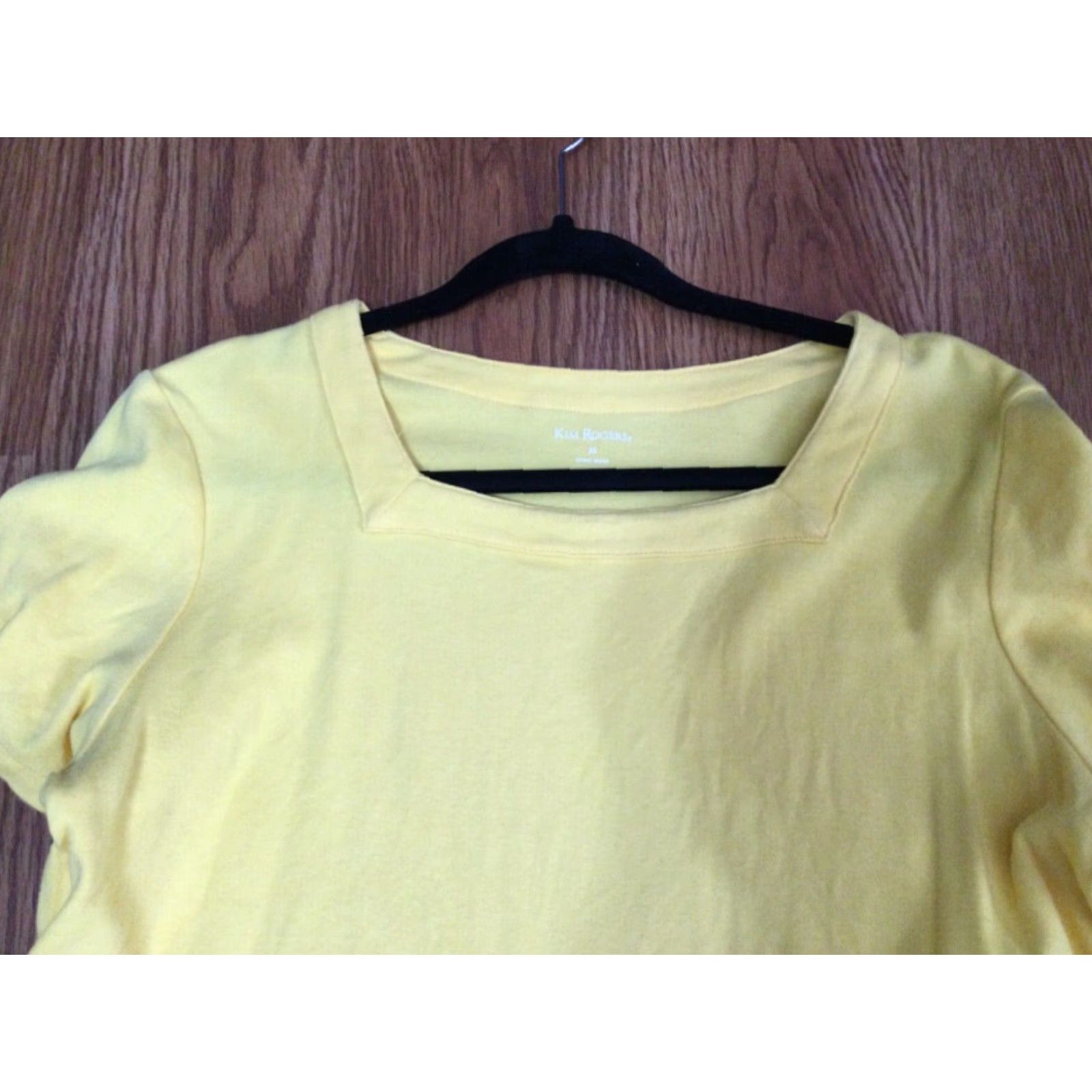 Vintage VINTAGE Kim Rogers Women's Blouse Short Sleeve Size Medium Yellow Cotton Casual Shirt Size M / US 6-8 / IT 42-44 - 2 Thumbnail