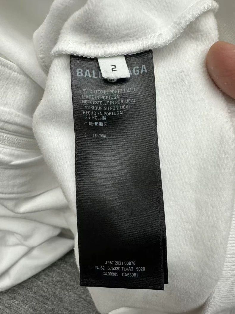 Balenciaga Balenciaga White and red embroidered monogram sweatshirt Size US M / EU 48-50 / 2 - 5 Thumbnail
