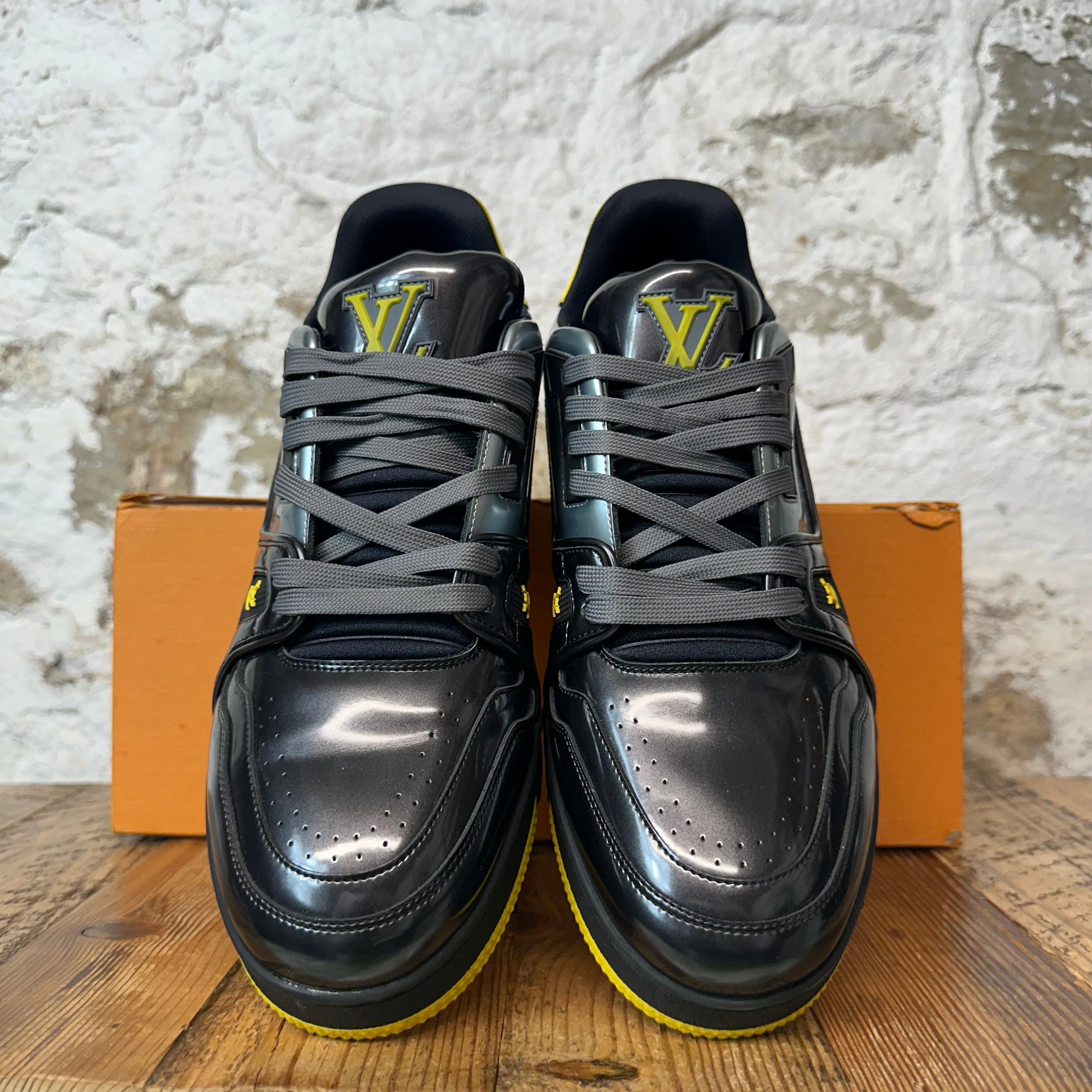 Louis Vuitton Louis Vuitton Black Yellow Trainer Sneaker Sz 10 (8.5LV) Size US 10 / EU 43 - 3 Thumbnail