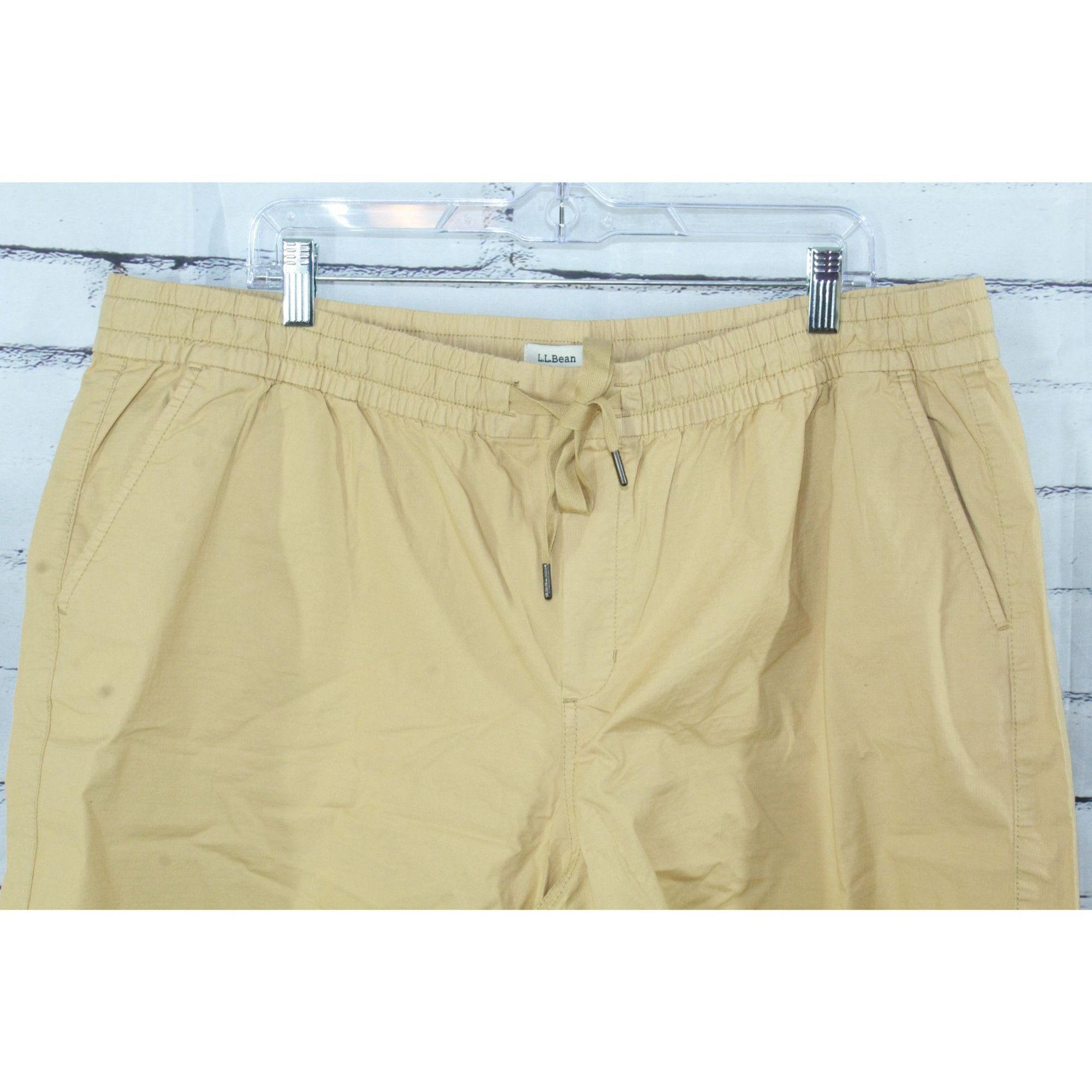 L.L. Bean LL Bean Women’s Pull On Shorts Tan Elastic Waist Drawstring Size 42" / US 20 - 3 Thumbnail