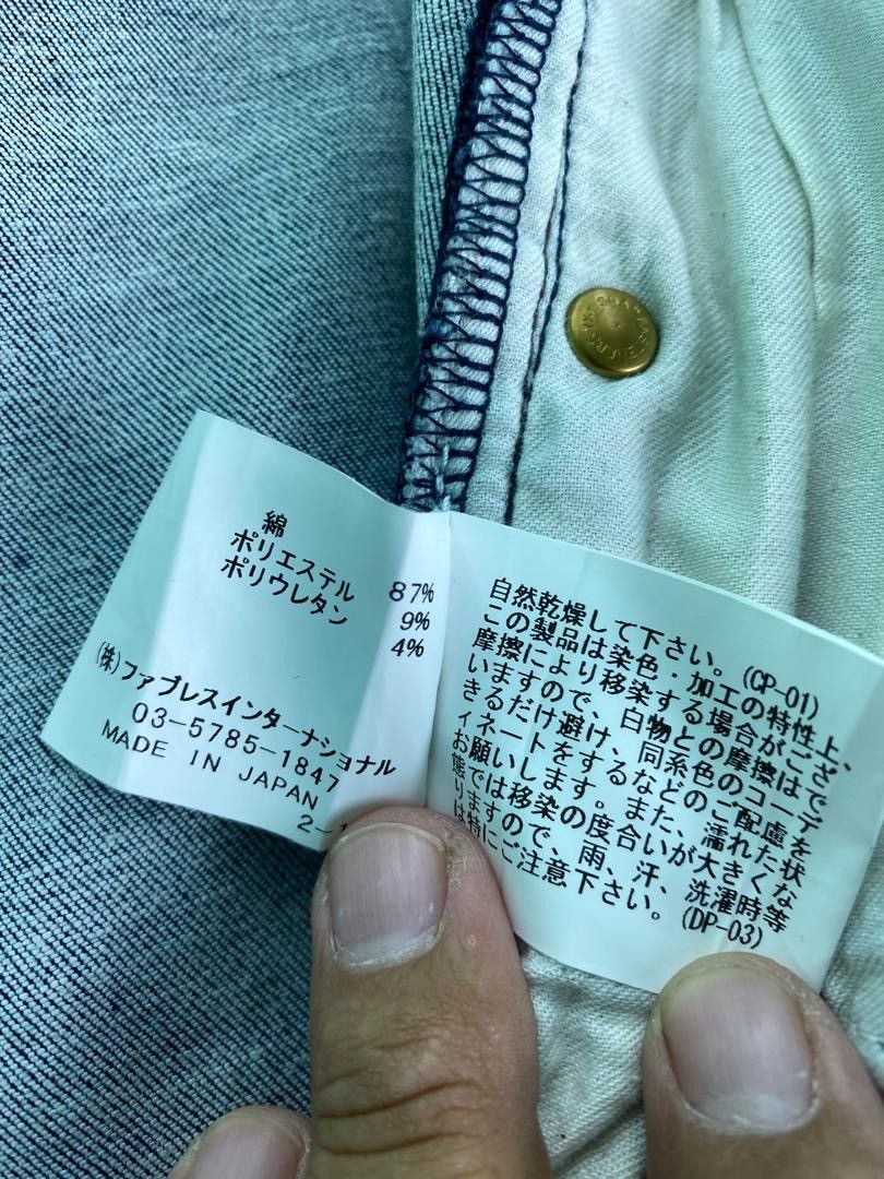 Japanese Brand Vtg 90s japanese brand distressed design skinny denim Size US 29 - 9 Thumbnail