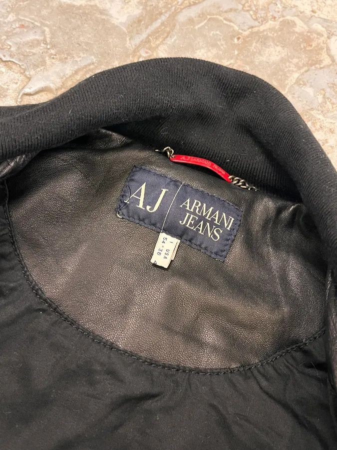 Armani 2010s Armani Black Utility Biker Leather Jacket Size US M / EU 48-50 / 2 - 10 Thumbnail