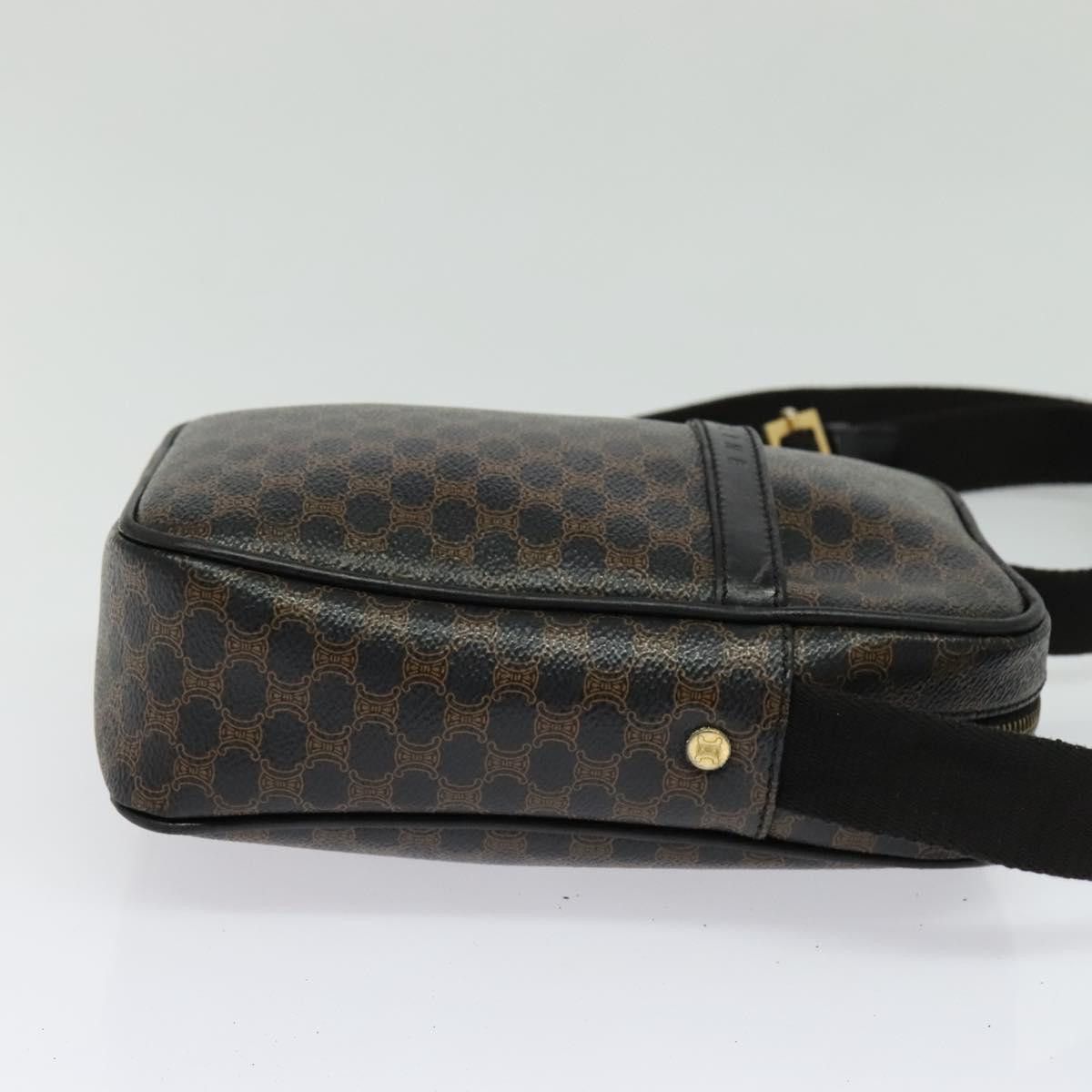 Celine CELINE Macadam Canvas Shoulder Bag Pvc Leather Black Gold Size ONE SIZE - 5 Thumbnail