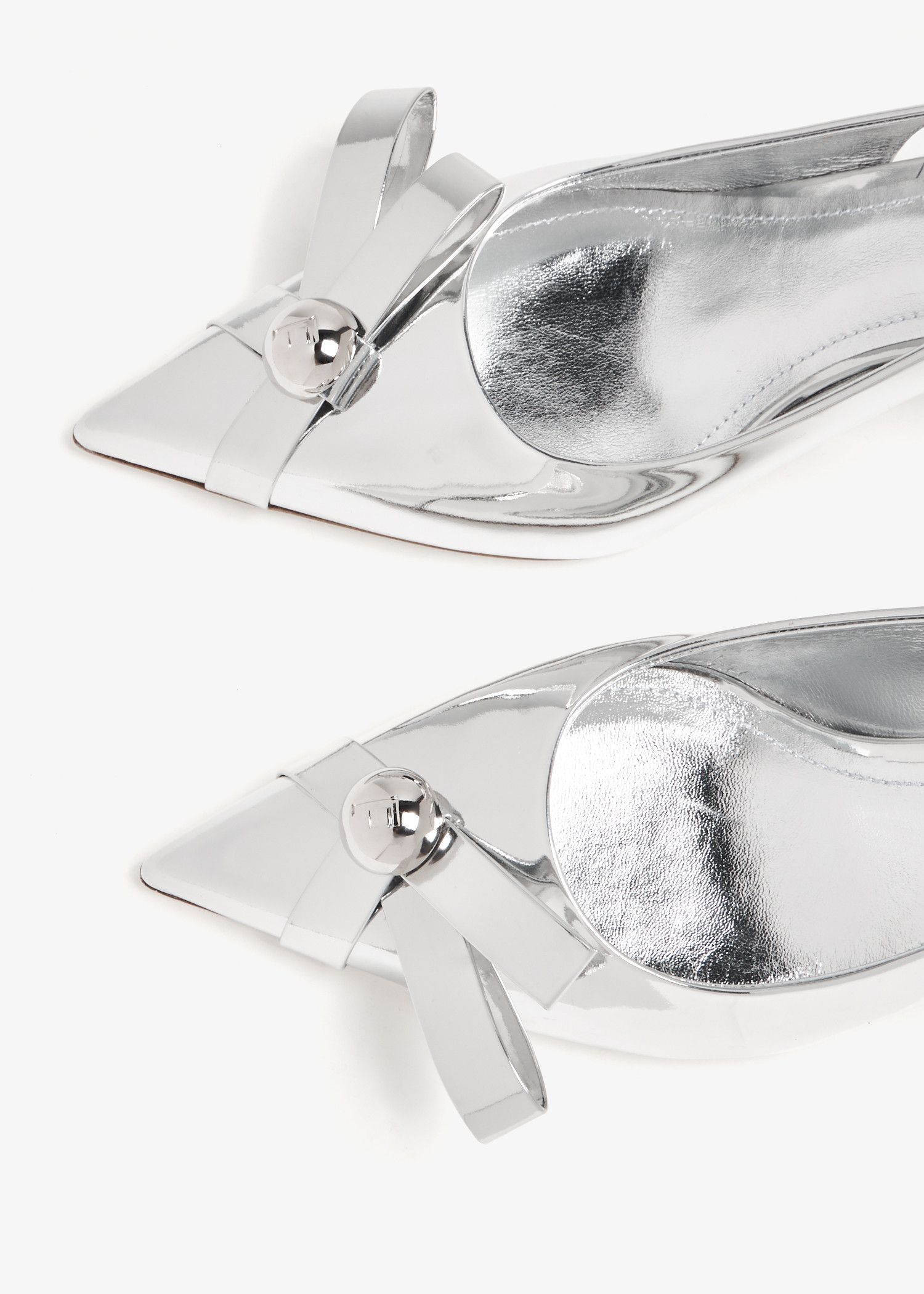 Salvatore Ferragamo o1s1rm0924 Brilda Pumps in Silver Size US 5.5 / IT 35.5 - 3 Thumbnail