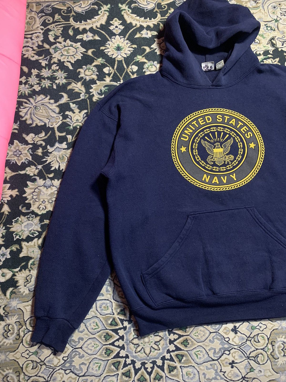 Vintage VINTAGE USN PULLOVER HOODIE REFLECTIVE LOGO RARE Size US L / EU 52-54 / 3 - 3 Thumbnail