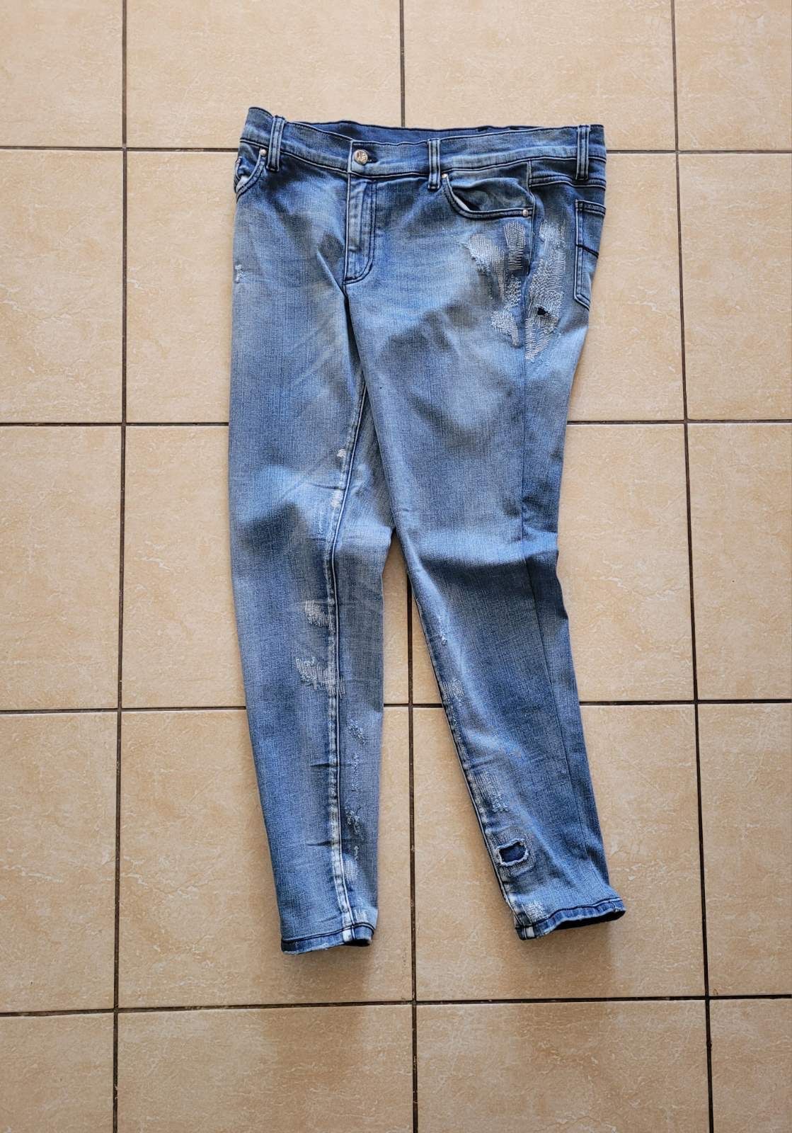 Pre-owned Versace Jeans Denim Pants In Blue