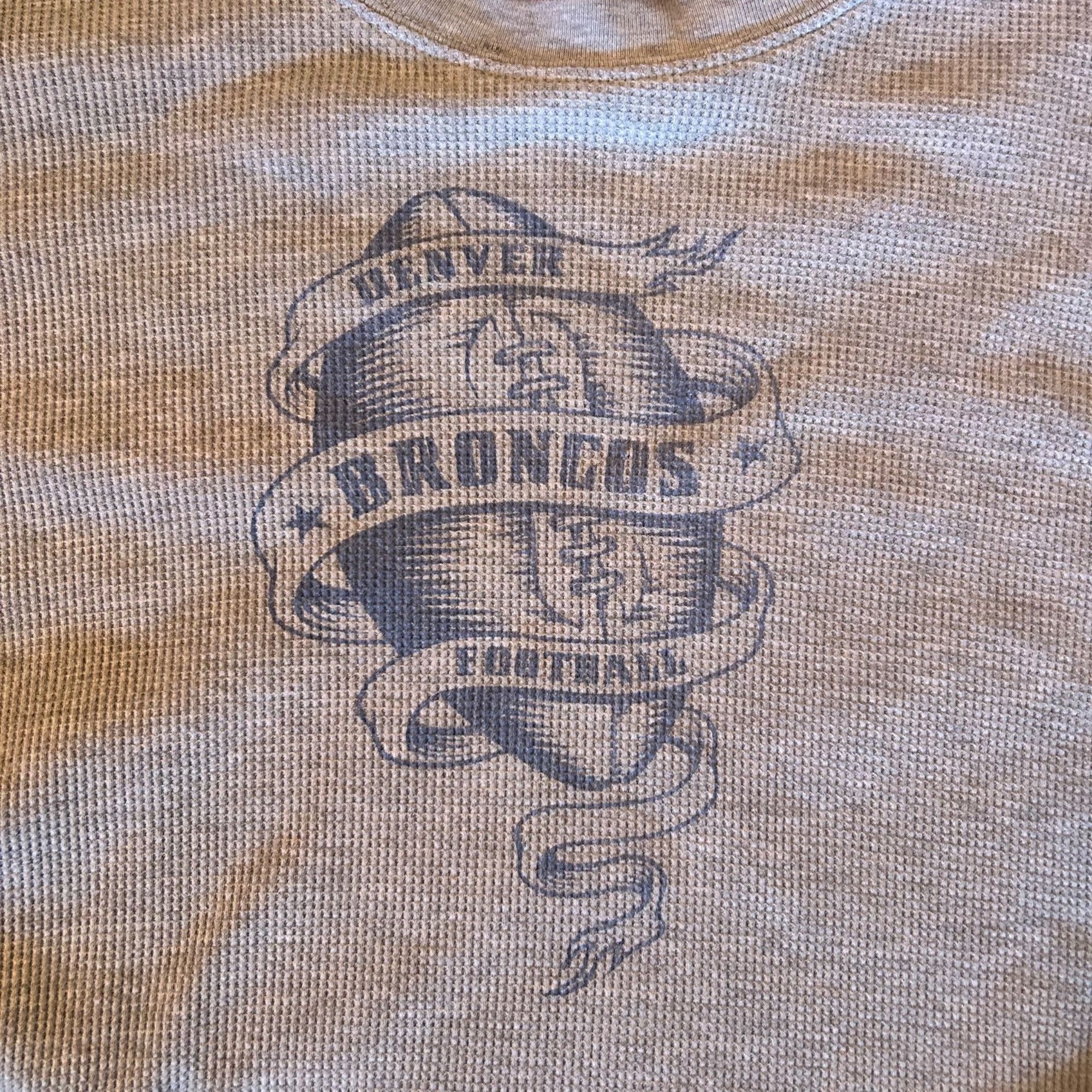 Reebok Vintage Reebok Denver Broncos Waffle Knit Thermal Shirt 2XL Size US XXL / EU 58 / 5 - 4 Thumbnail