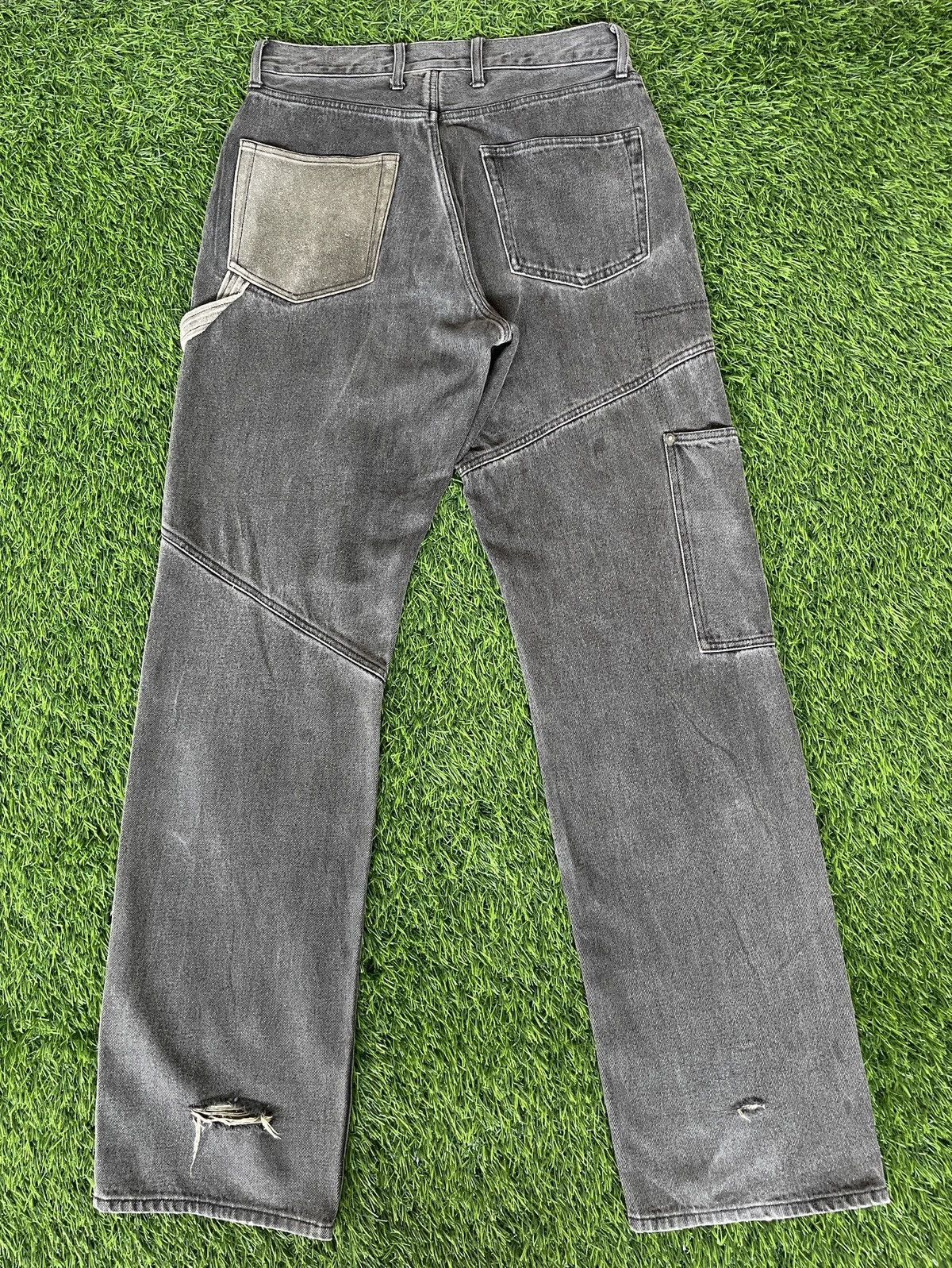 PPFM Vintage’90s🔥PPFM🔥Double Knee Leather Part CowHide Jeans Size US 31 - 3 Thumbnail