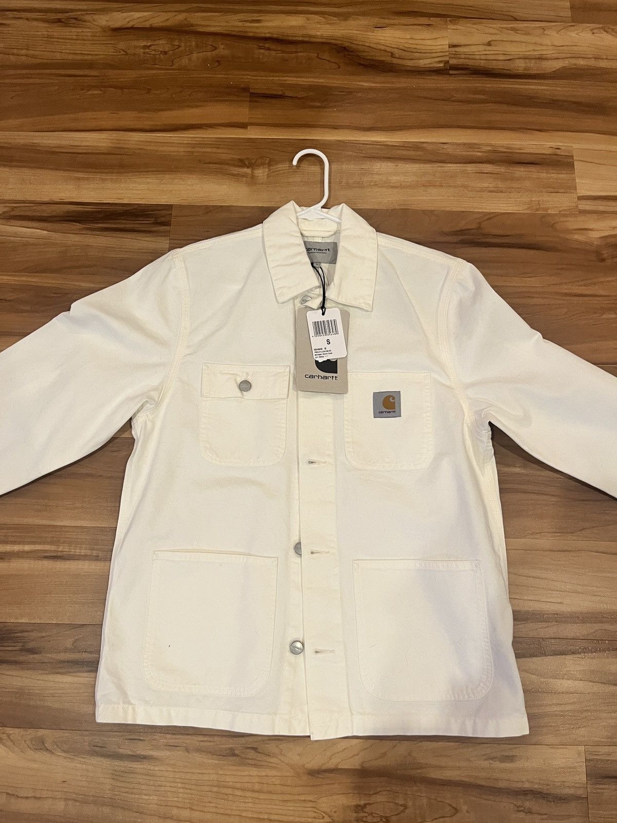 Carhartt Wip White Carhartt WIP Chore Coat Size US S / EU 44-46 / 1 - 1 Thumbnail