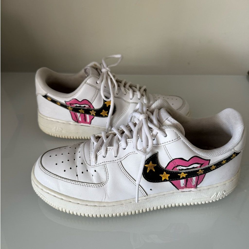 Nike Nike Air Force 1 Rolling Stones Sneakers, Sz 10 Size US 10 / IT 40 - 2 Thumbnail
