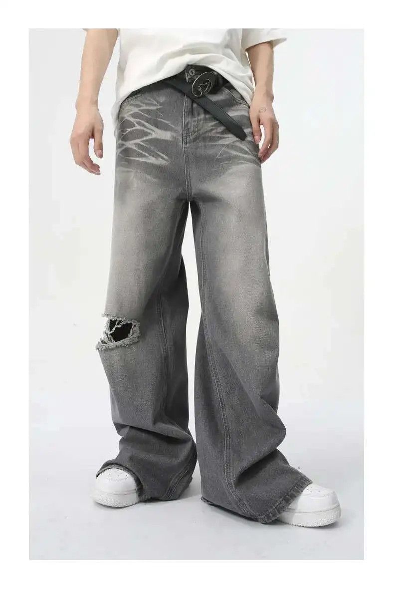 Japanese Brand Wide Lag Washed Baggy Denim Jeans Size US 34 / EU 50 - 1 Thumbnail