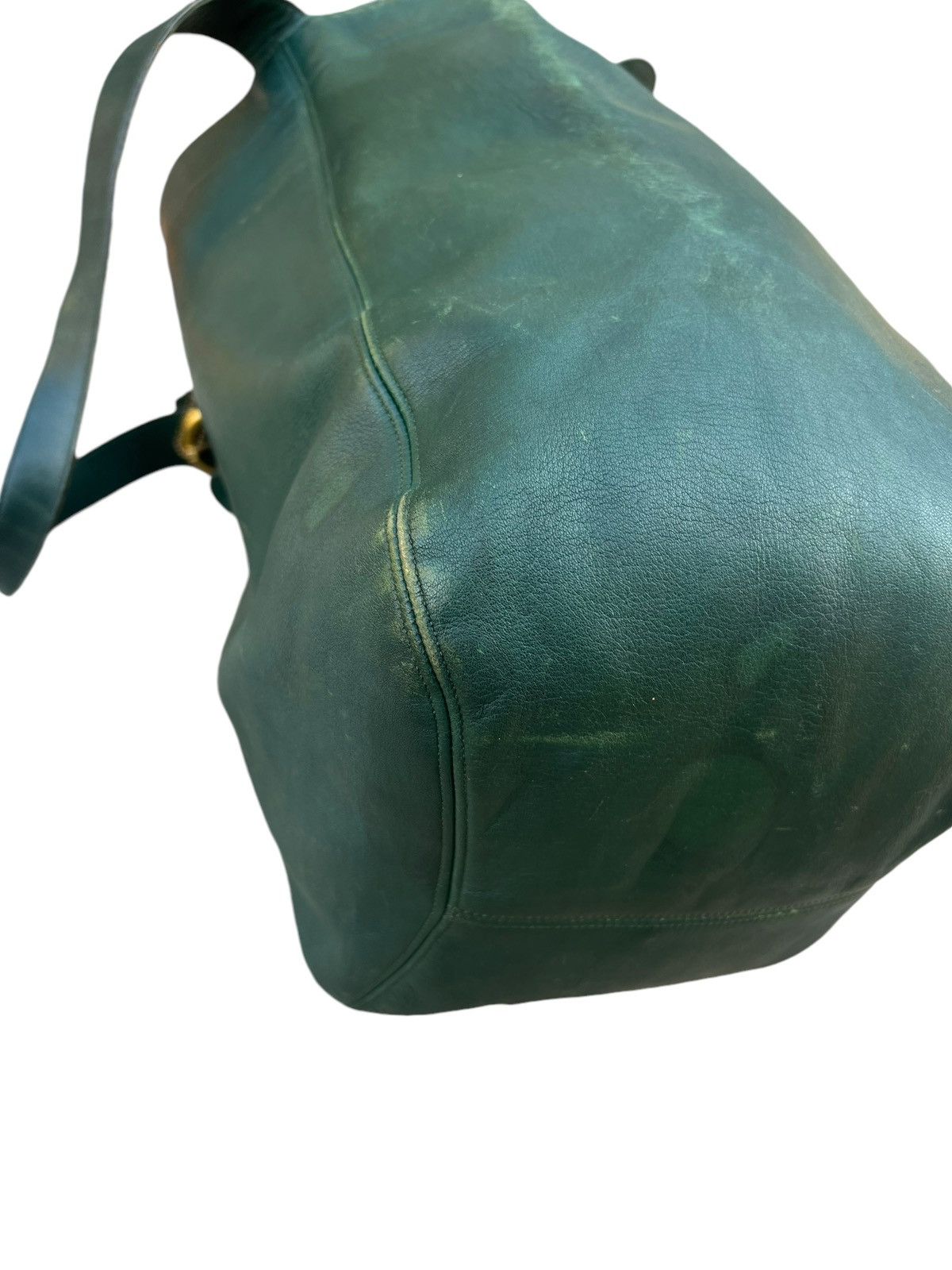 Leather Vintage 90s COACH Distressed Patina Leather Tote Bag Size ONE SIZE - 14 Thumbnail