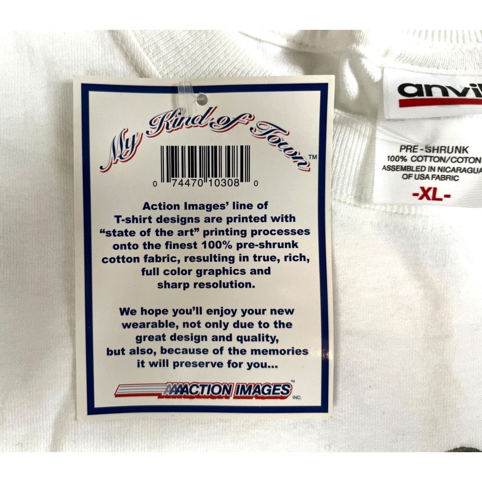 Anvil VINTAGE Chicago White Sox T-Shirt Anvil XL Pennant Fever 2005 World Series Mens White Cotton Short Sleeve Crew Neck Graphic Sports Size US XL / EU 56 / 4 - 6 Thumbnail