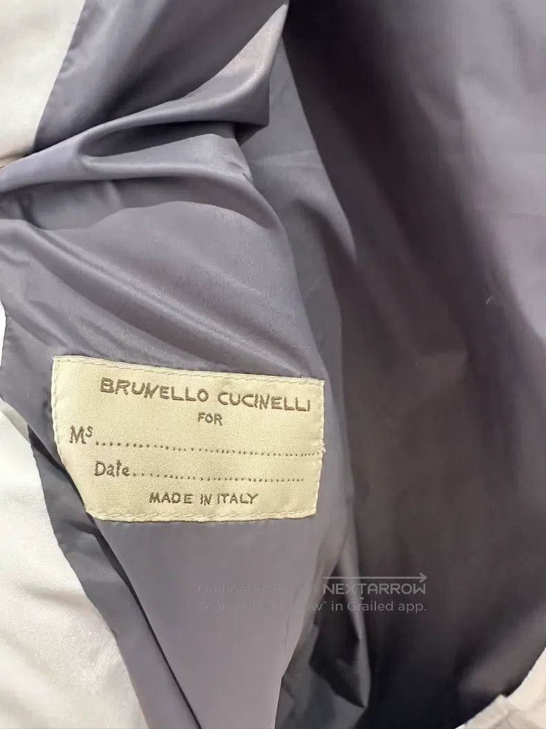 Brunello Cucinelli Brunello Cucinelli White Fur Collar Beaded Down Jacket Size S / US 4 / IT 40 - 4 Thumbnail