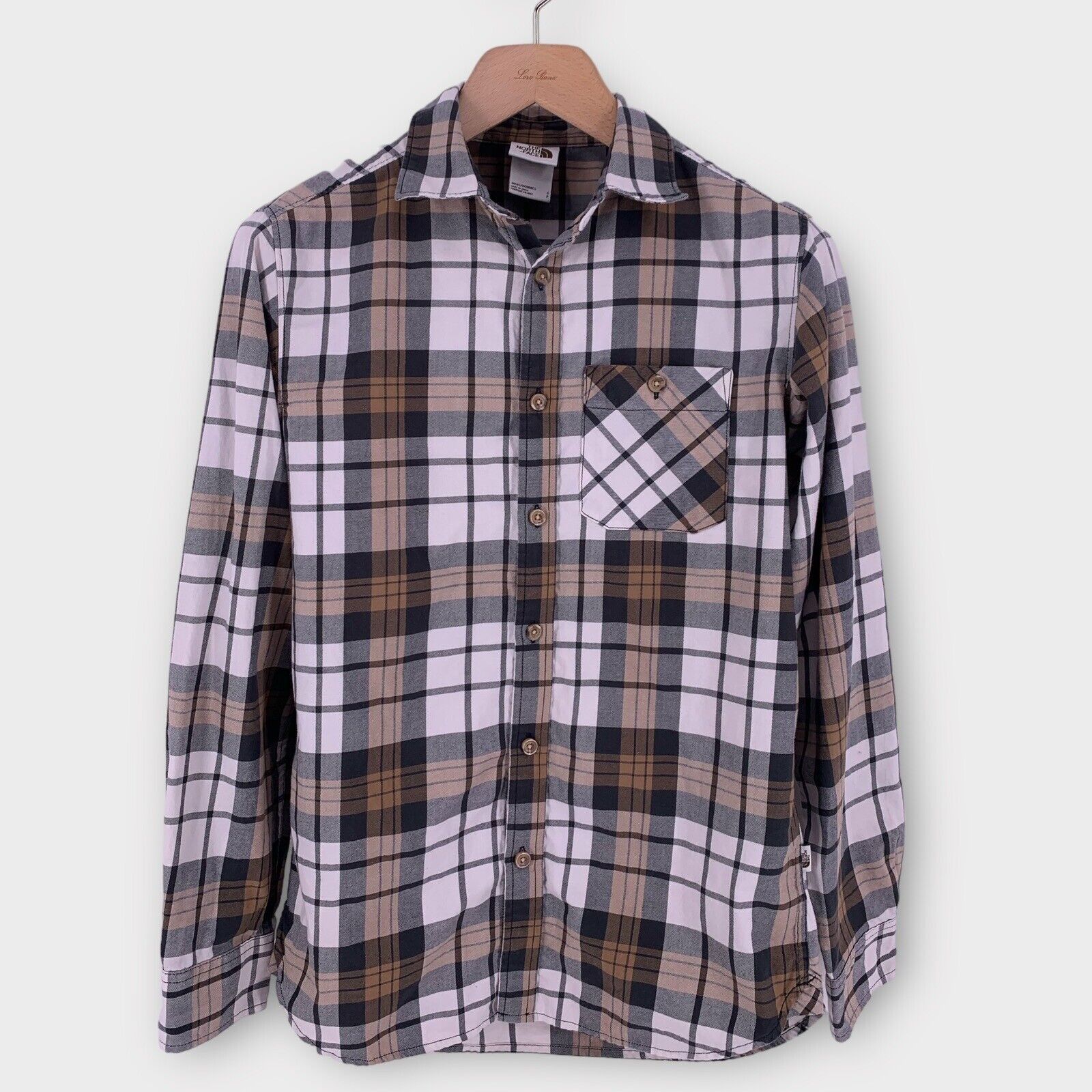 The North Face The North Face Brown Plaid Long Sleeve Shirt With Pocket S Size US S / EU 44-46 / 1 - 1 Thumbnail