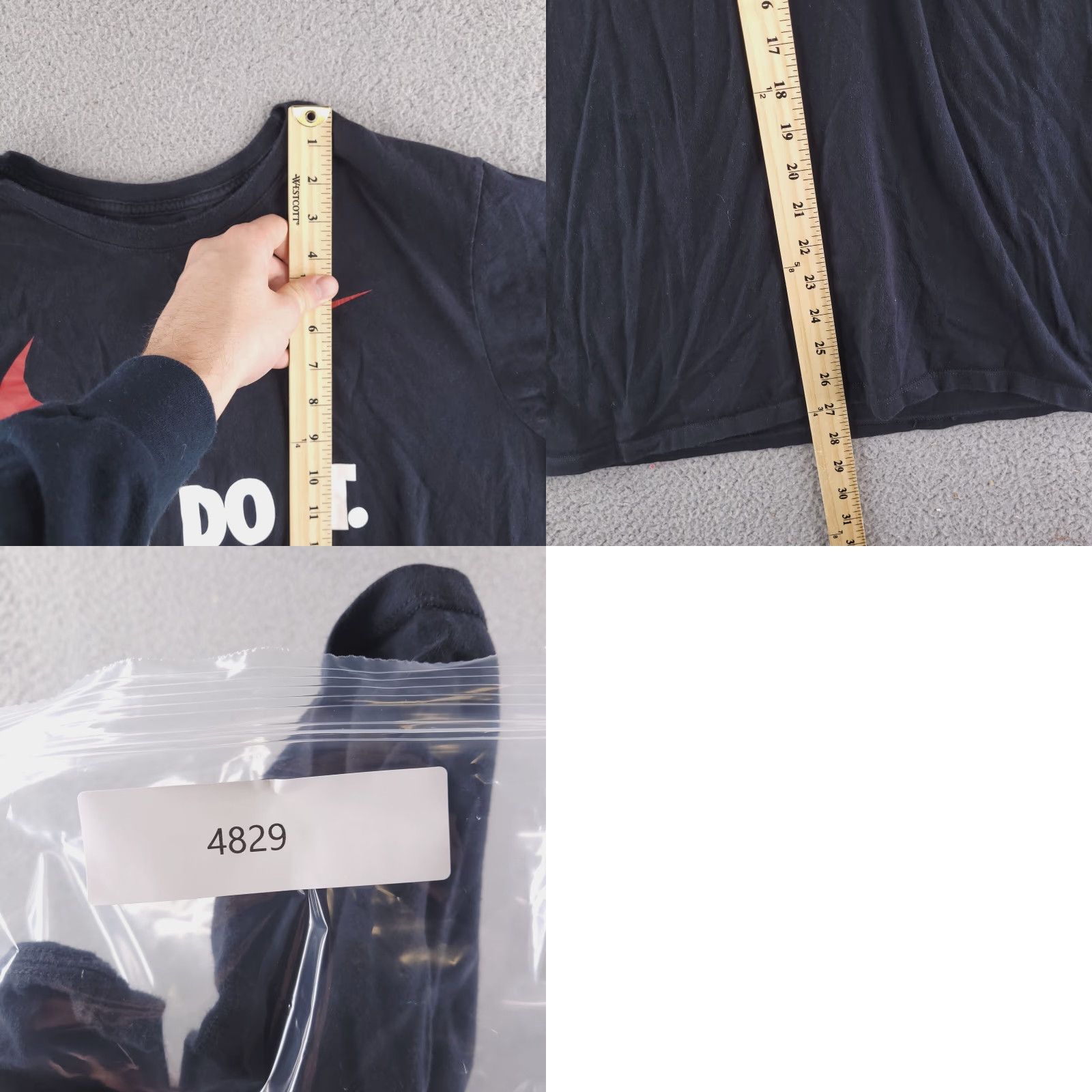 Nike Nike Shirt Mens Large Black Short Sleeve Crewneck Just Do It Logo Size US L / EU 52-54 / 3 - 8 Thumbnail