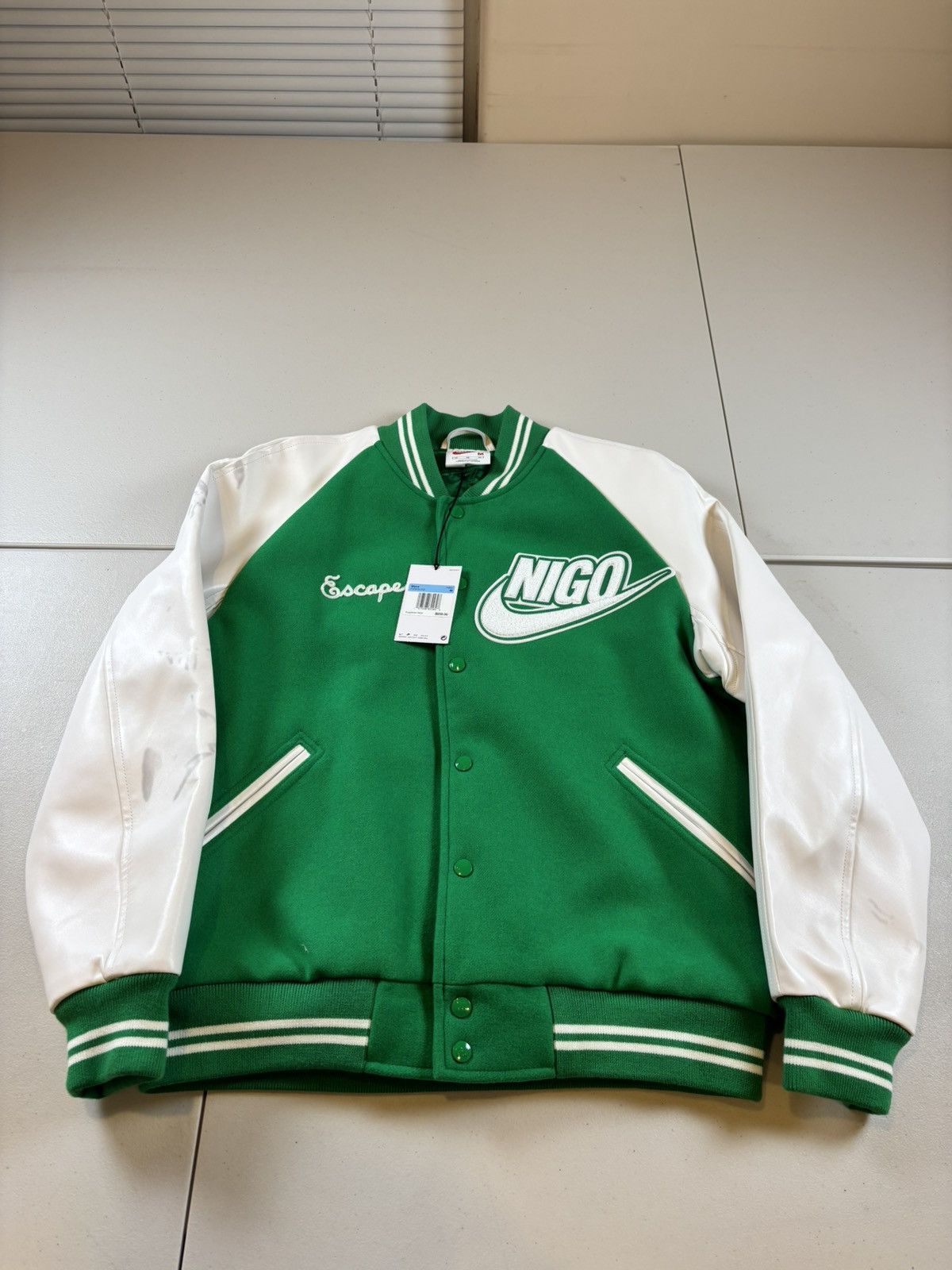 Nike Nike X Nigo Leather Varsity Jacket Size US M / EU 48-50 / 2 - 1 Thumbnail