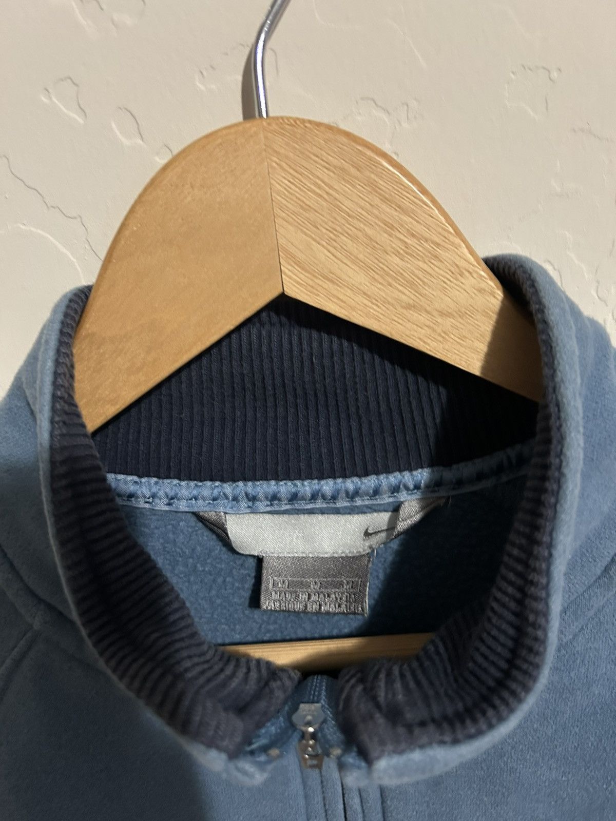 Nike Vintage Blue Y2K Nike Quarter Zip Size Medium Size US M / EU 48-50 / 2 - 2 Thumbnail