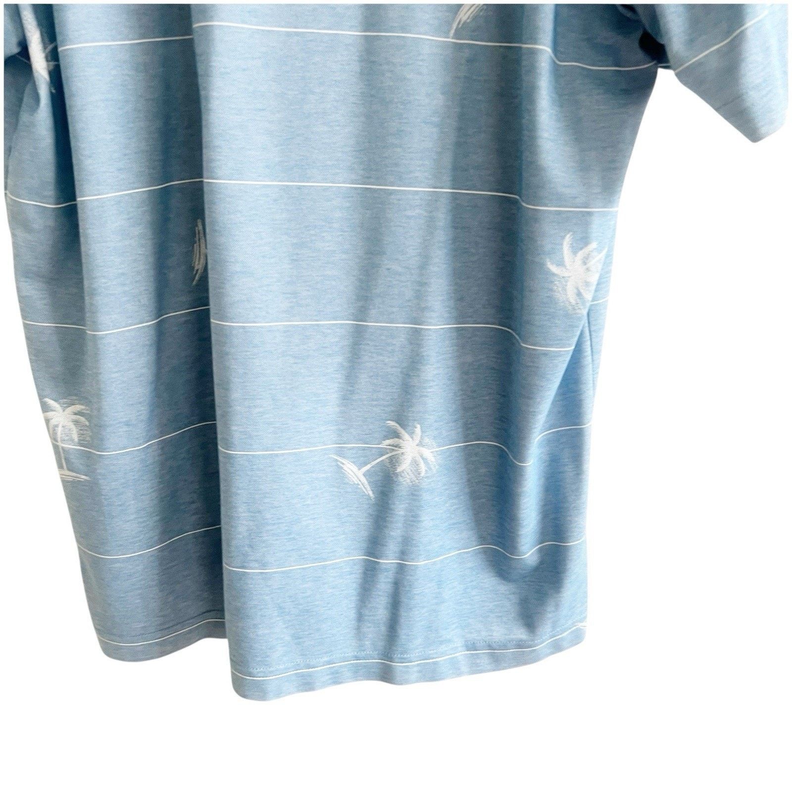 TravisMathew Travis Mathew Baumen Around Polo Palm Tree Blue Size XL Size US XL / EU 56 / 4 - 5 Thumbnail