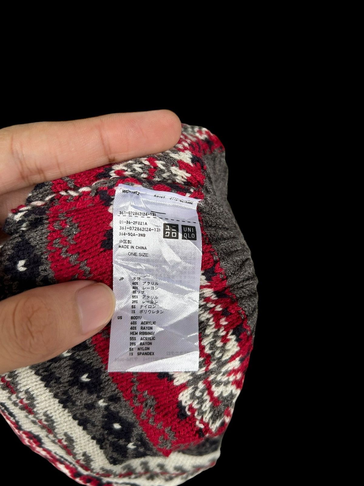 Japanese Brand × Kapital × Vintage Japanese Brand Uniqlo Beanie Hats nice design 🎌 Size ONE SIZE - 4 Thumbnail