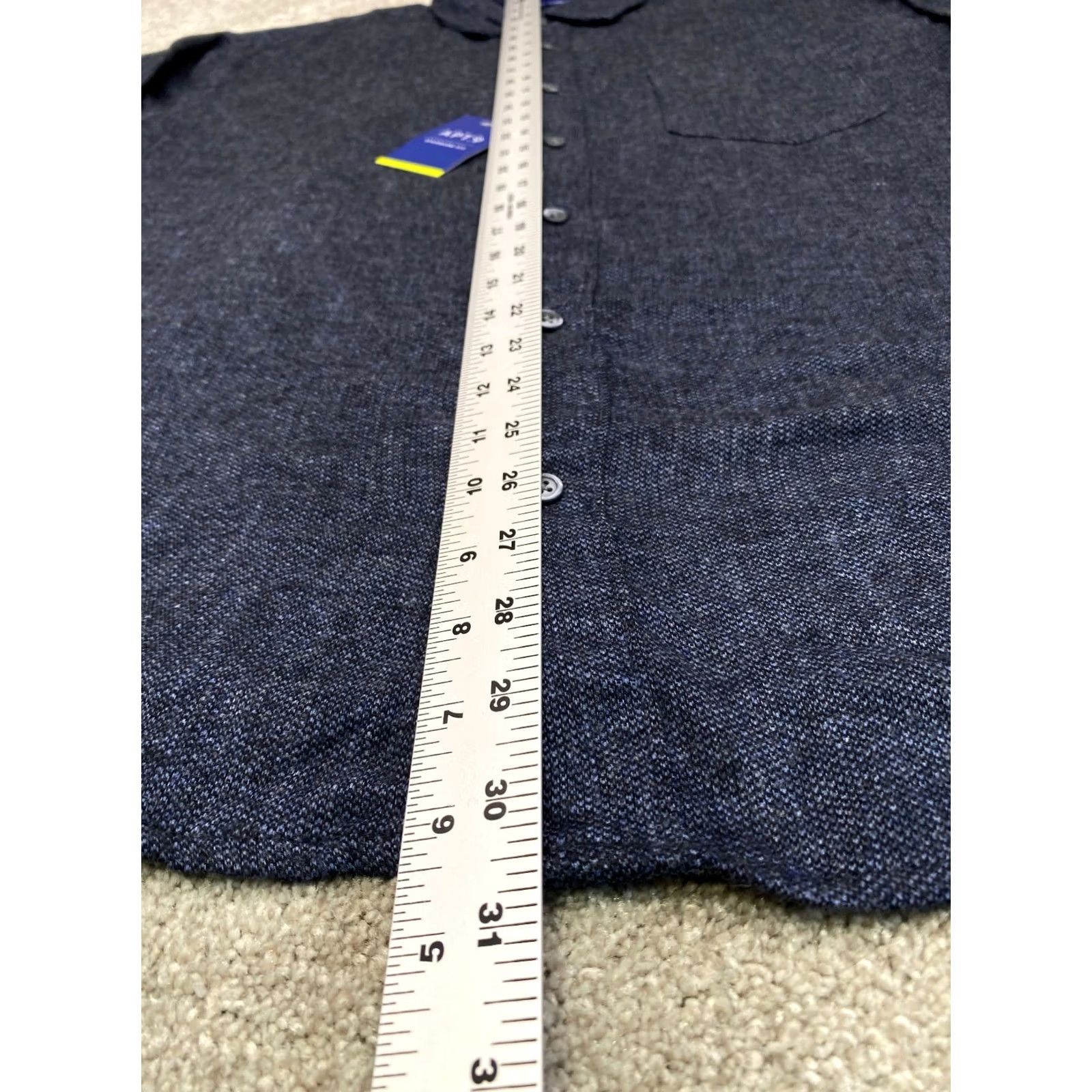 Apt. 9 Apt.9 Shirt Long Sleeve Men's 2XL Blue Solid Button-Down Collared Casual Travel Regular Fit Shirt Mens Size US XXL / EU 58 / 5 - 7 Thumbnail
