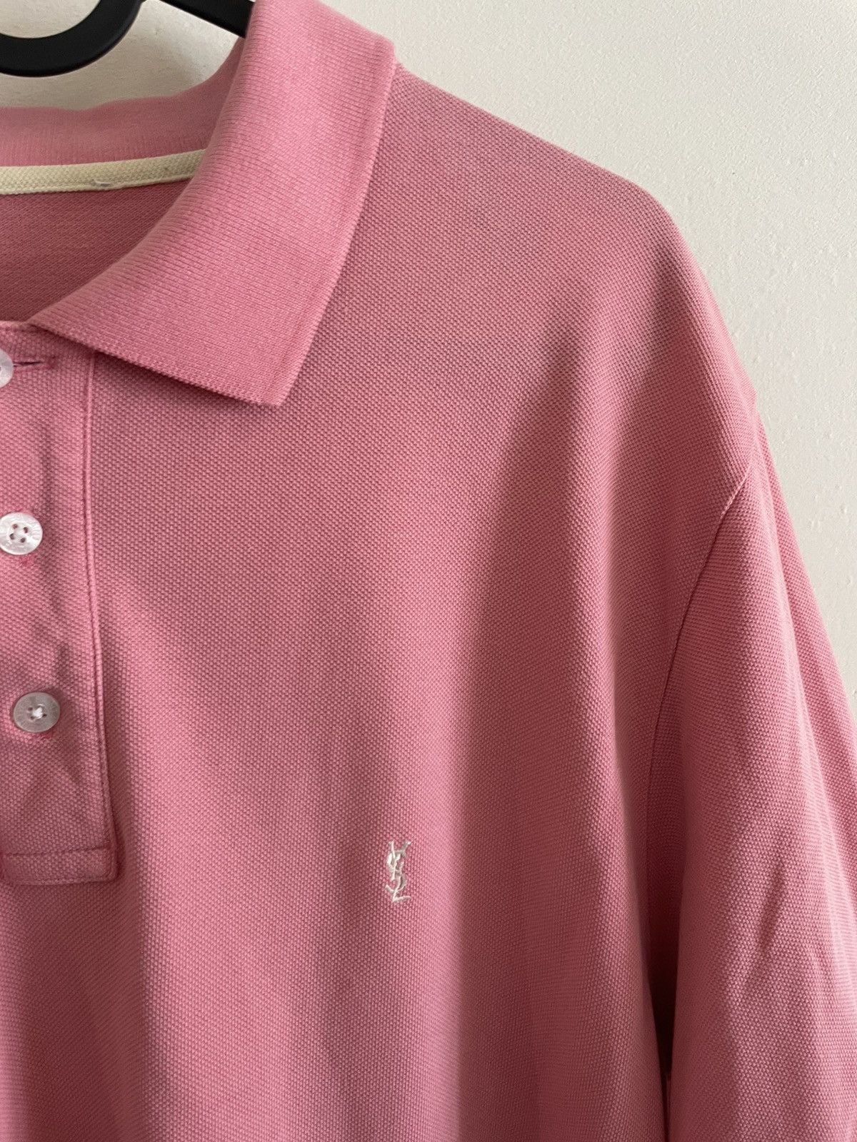 Vintage × Yves Saint Laurent YSL Yves Saint Laurent Vintage Men Pink Luxury Polo Tee Size US L / EU 52-54 / 3 - 2 Thumbnail