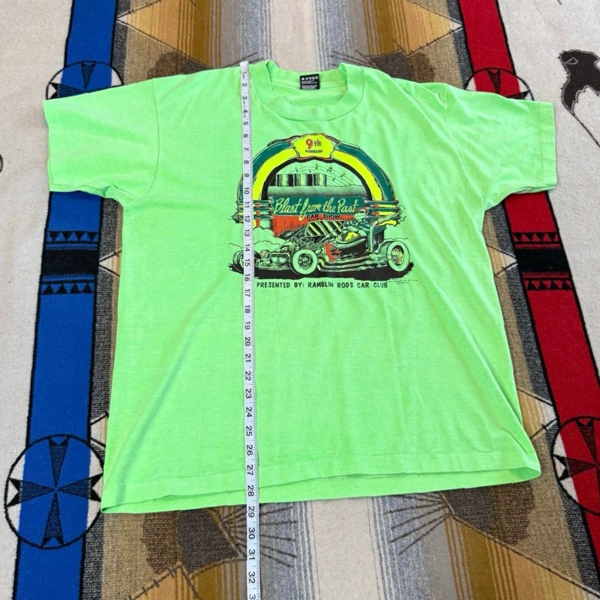 Fruit Of The Loom VINTAGE 1994 Hot Rod Car Show T-Shirt XL Short Sleeve Green Fruit of the Loom Men 90s Cars Shirt Size US XL / EU 56 / 4 - 6 Thumbnail