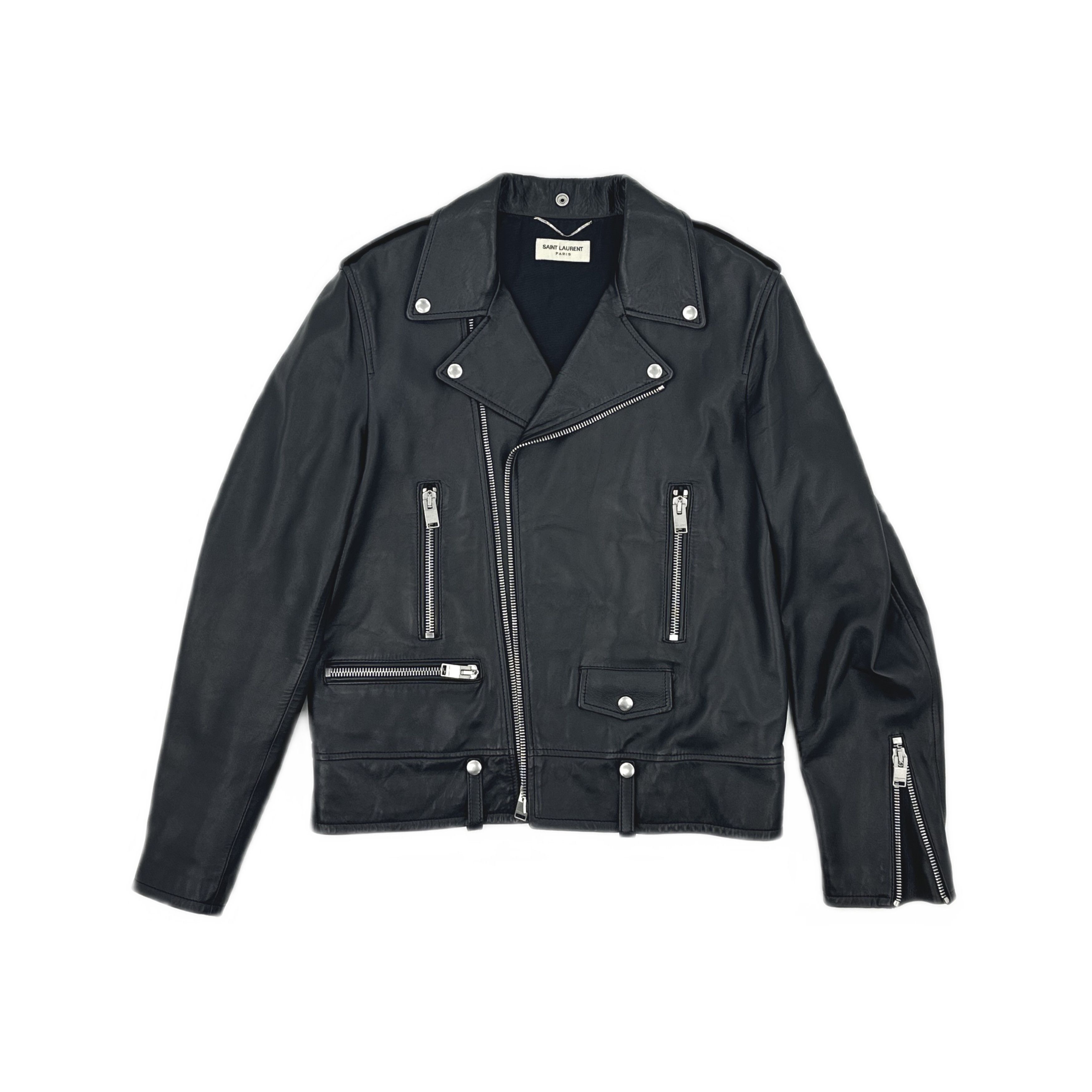 Saint Laurent Paris Saint Laurent Classic Leather Biker Jacket Size L Size US L / EU 52-54 / 3 - 1 Thumbnail