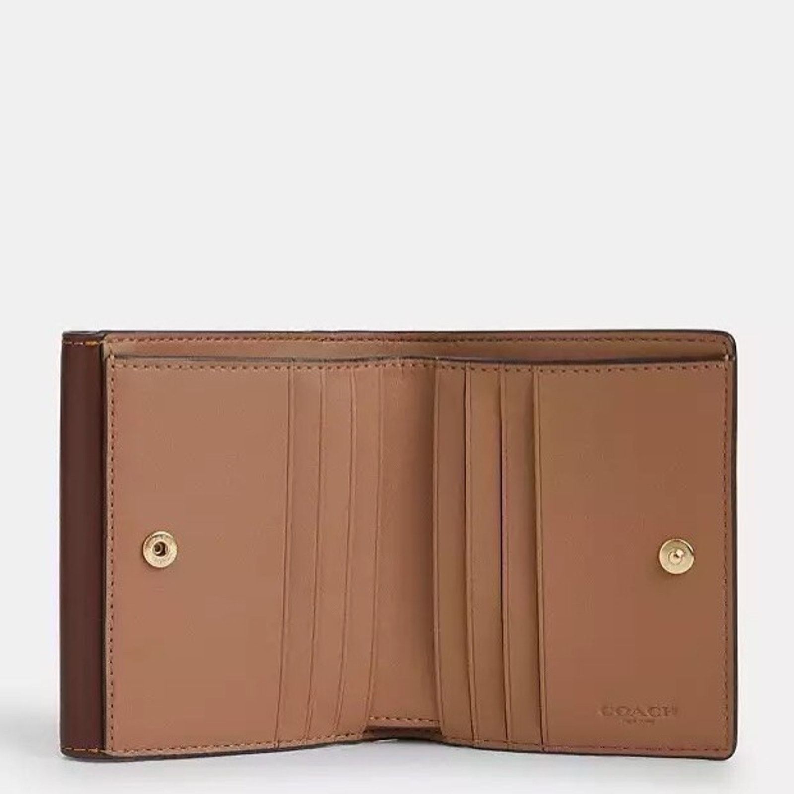 Coach NWT Coach Eliza Small Wallet Canvas CW801 Gold/Tan/Brown Size ONE SIZE - 5 Thumbnail