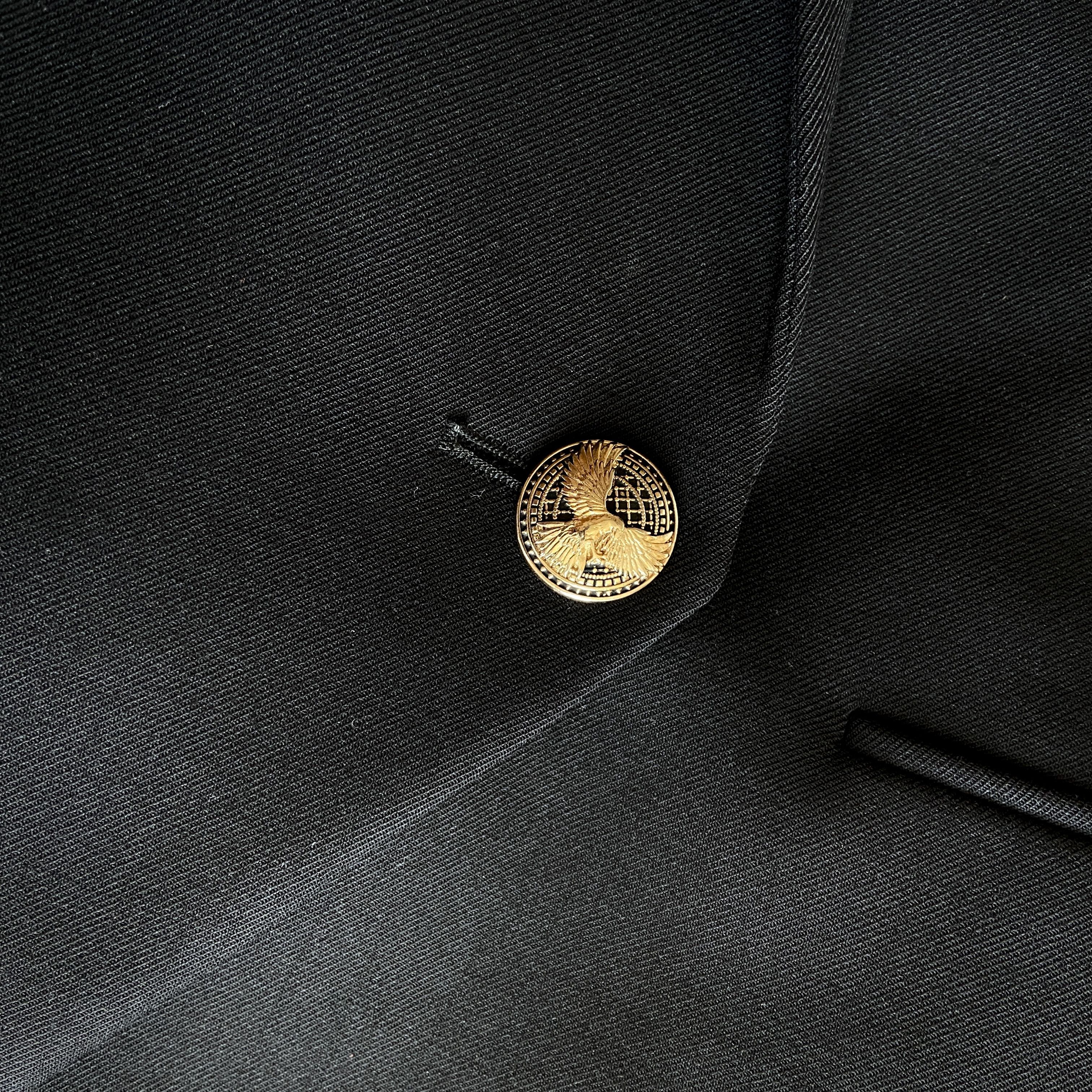 Balmain BALMAIN BLACK WOOL DOUBLE BREASTED BLAZER Size L / US 10 / IT 46 - 3 Thumbnail