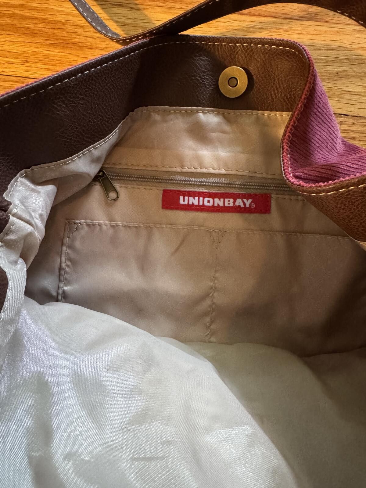 UNIONBAY New Y2K Unionbay Patchwork Shoulder Bag with Leather Trim Size ONE SIZE - 4 Thumbnail