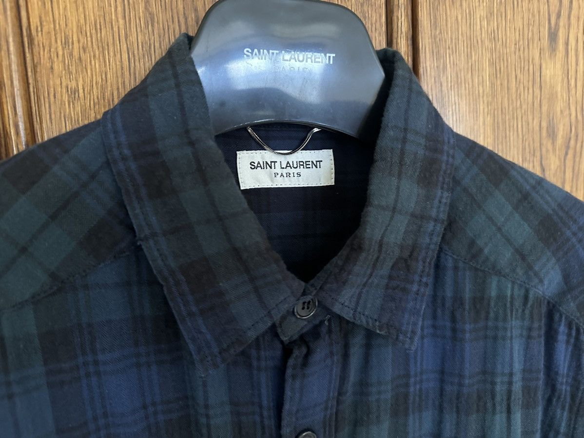 Saint Laurent Paris SS16 Saint Laurent surf sound bleached flannel 2 tone Hedi Size US L / EU 52-54 / 3 - 18 Thumbnail