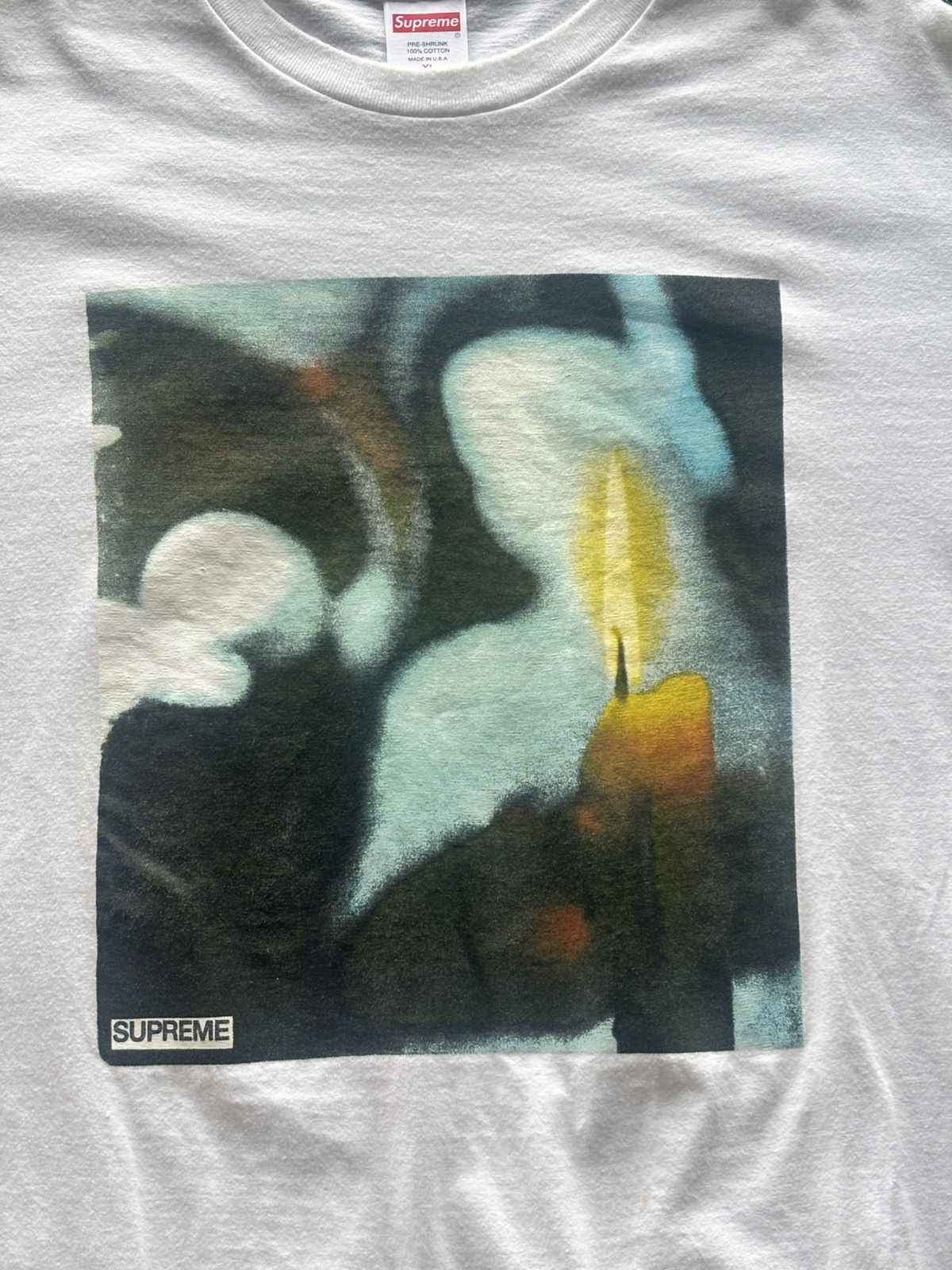 Supreme SUPREME WHITE CANDLE TEE SIZE XL Size US XL / EU 56 / 4 - 2 Thumbnail
