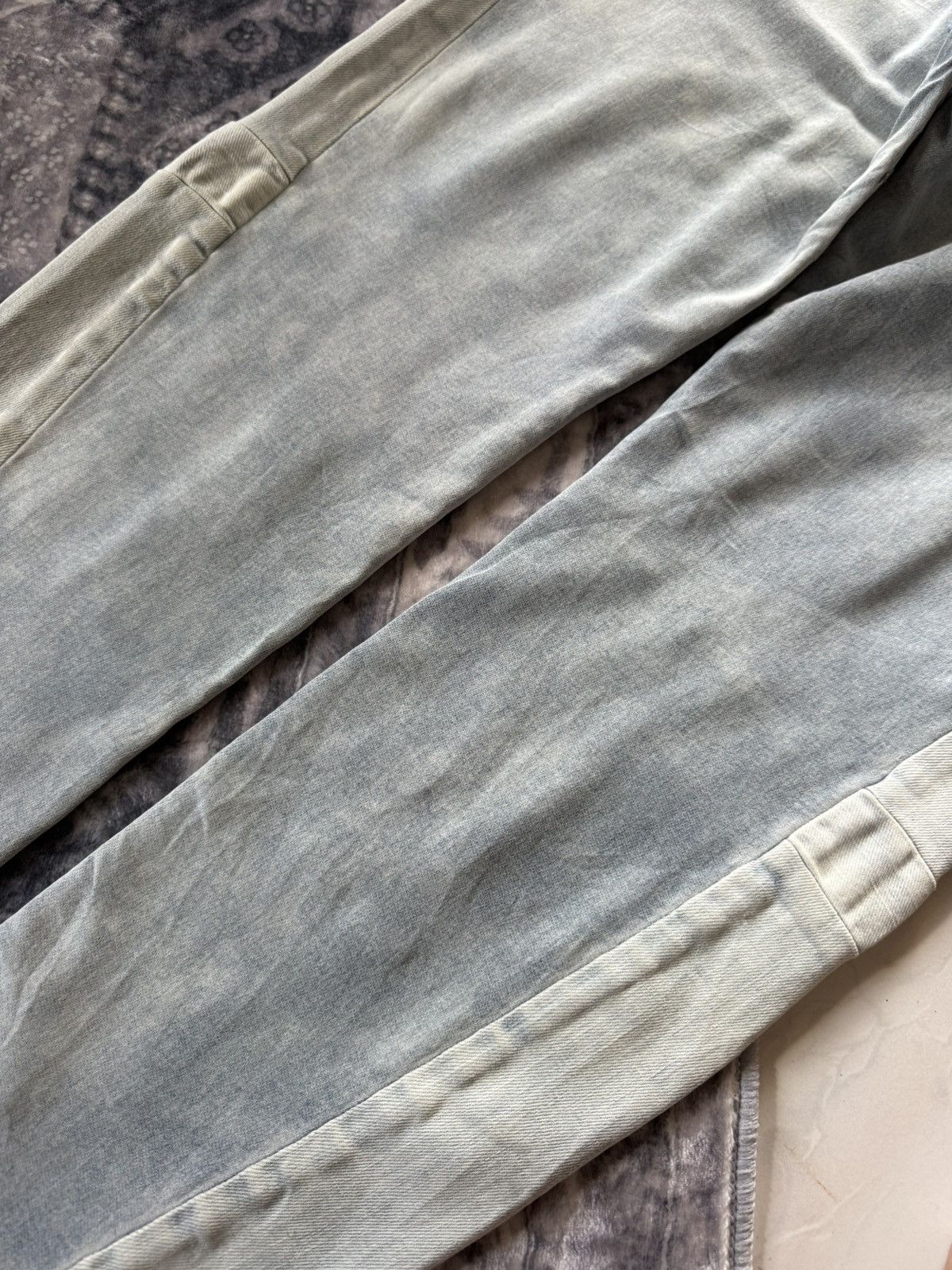 Diesel × Vintage 2000s Diesel Narrot Dr-Ne Denim Hybrid Sweatpants Size US 31 - 13 Thumbnail