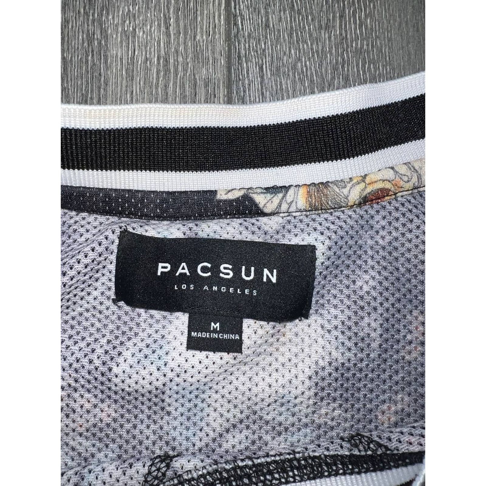 Pacsun PacSun Floral Jersey T Shirt Mens Black Neck Medium A003162 Size US M / EU 48-50 / 2 - 6 Thumbnail