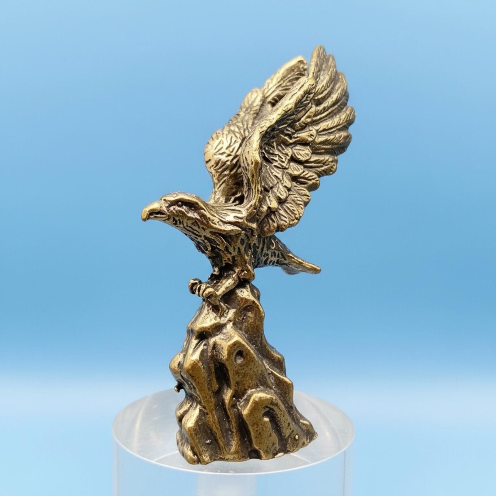 The Unbranded Brand Brass Eagle Figurine on Rock Base Size ONE SIZE - 1 Thumbnail