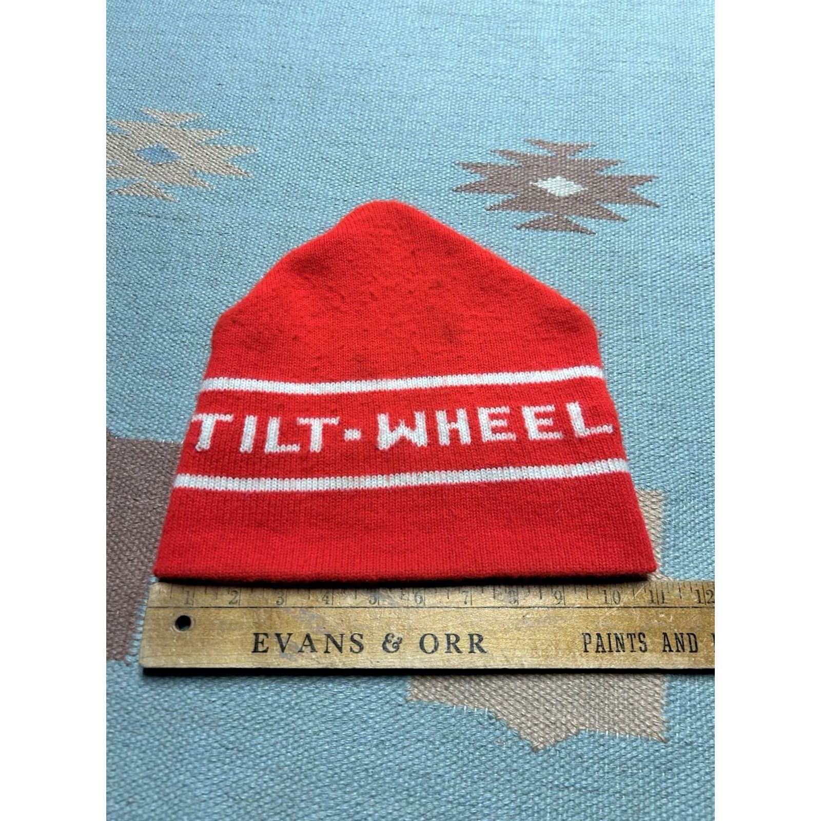 Vintage VINTAGE 70s beanie hat winter cap Tilt Wheel red ski snow spell out hot rod HaT Cap Mens Size ONE SIZE - 6 Thumbnail