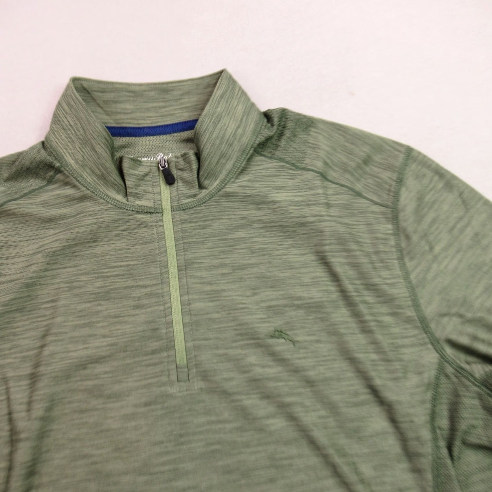 Tommy Bahama Tommy Bahama Shirt Mens Large Long Sleeve Golf Outdoor Casual 1/4 Zip Green Size US L / EU 52-54 / 3 - 2 Thumbnail