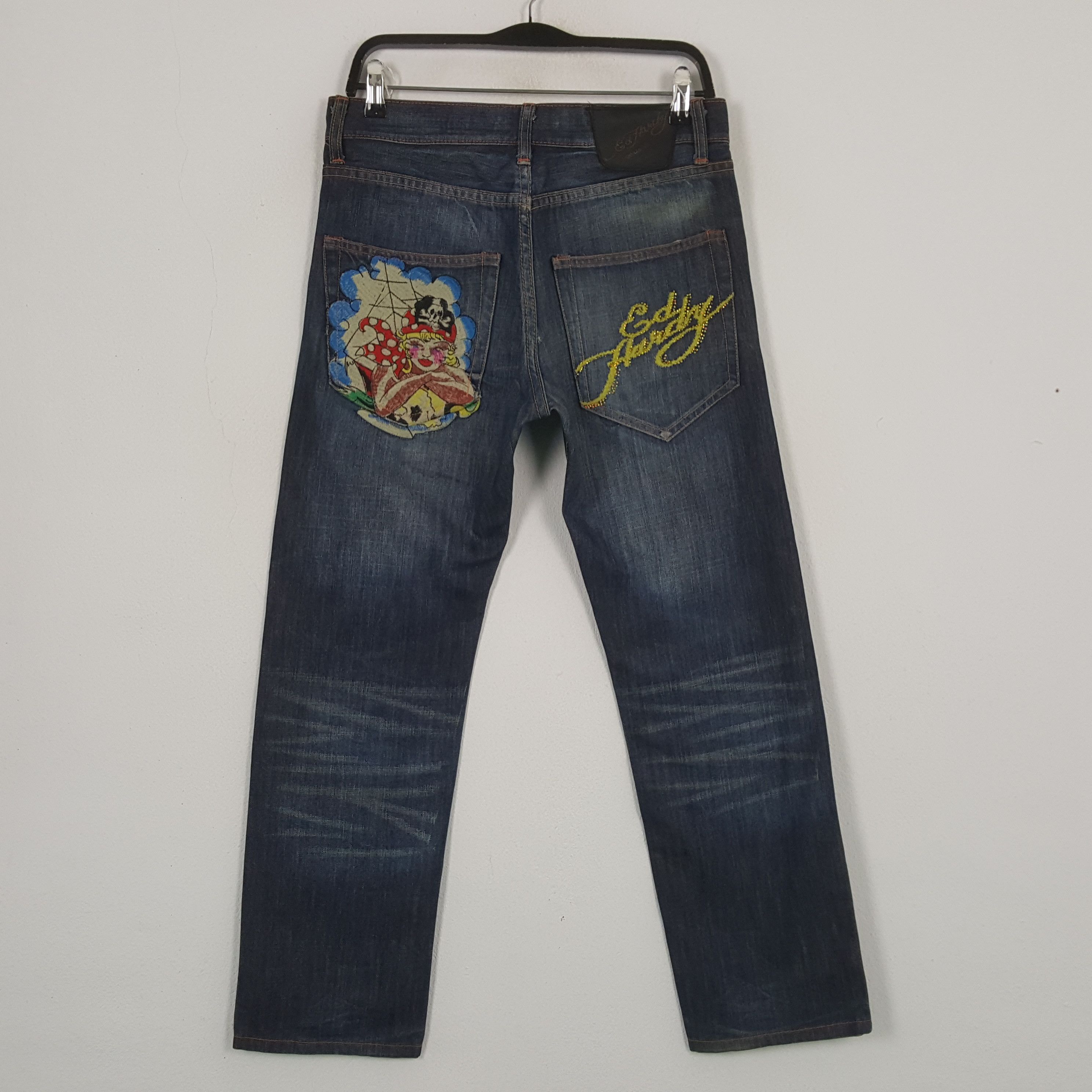 Christian Audigier × Ed Hardy × Vintage ED HARDEY Fashion Designer Brand Denim C280N23 Size US 30 / EU 46 - 4 Thumbnail